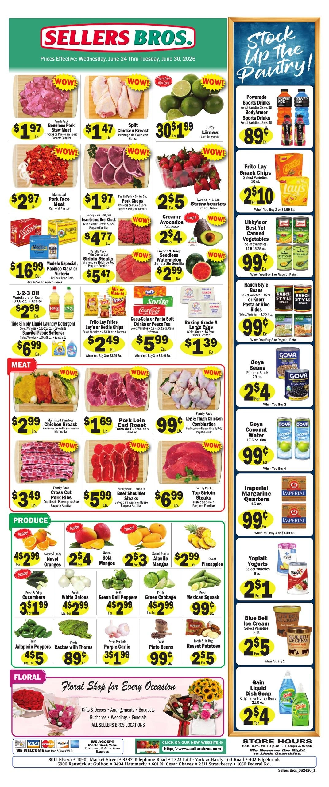 Sellers Bros. flyer page 1