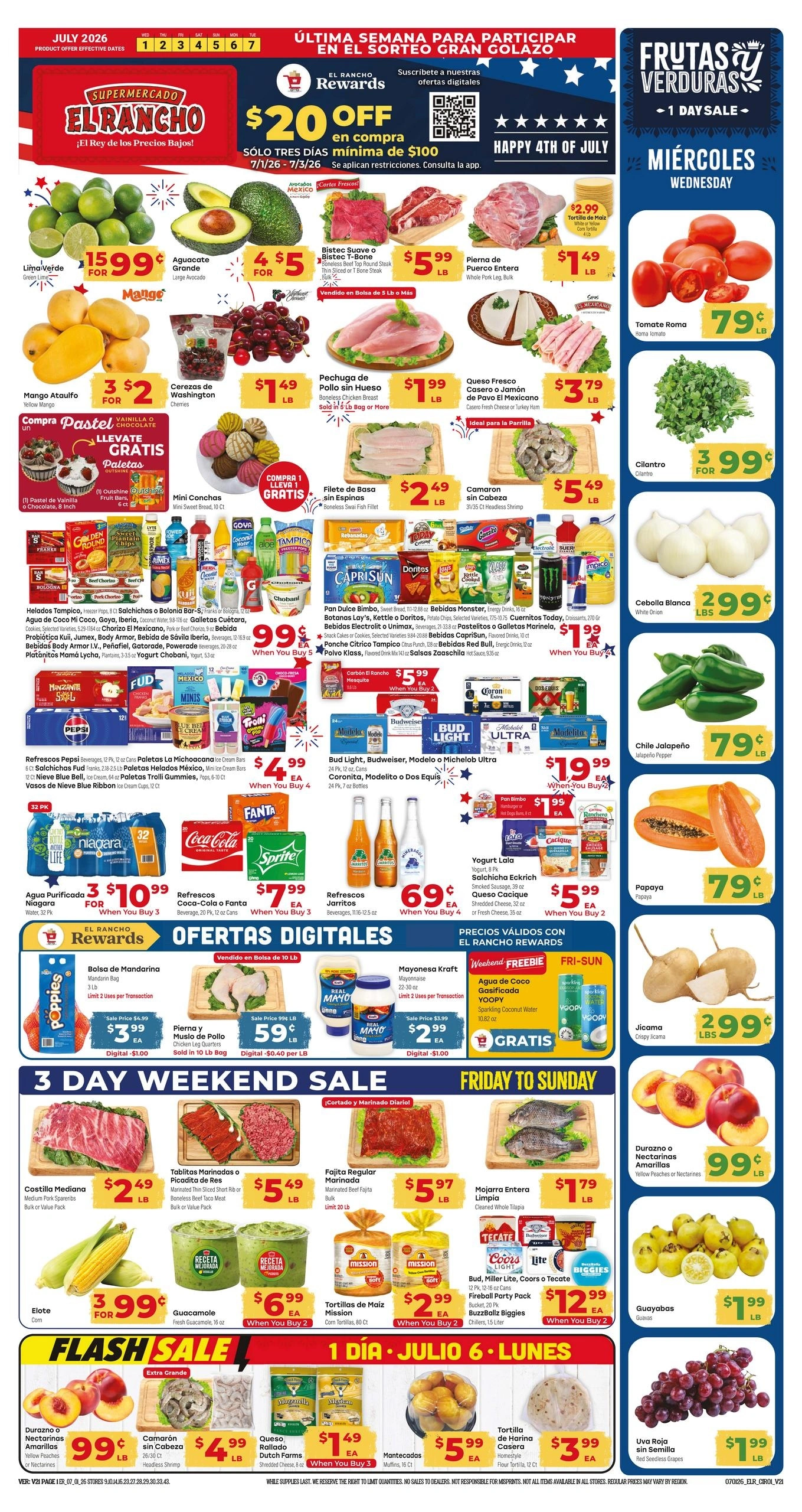 El Rancho Supermercado flyer page 1