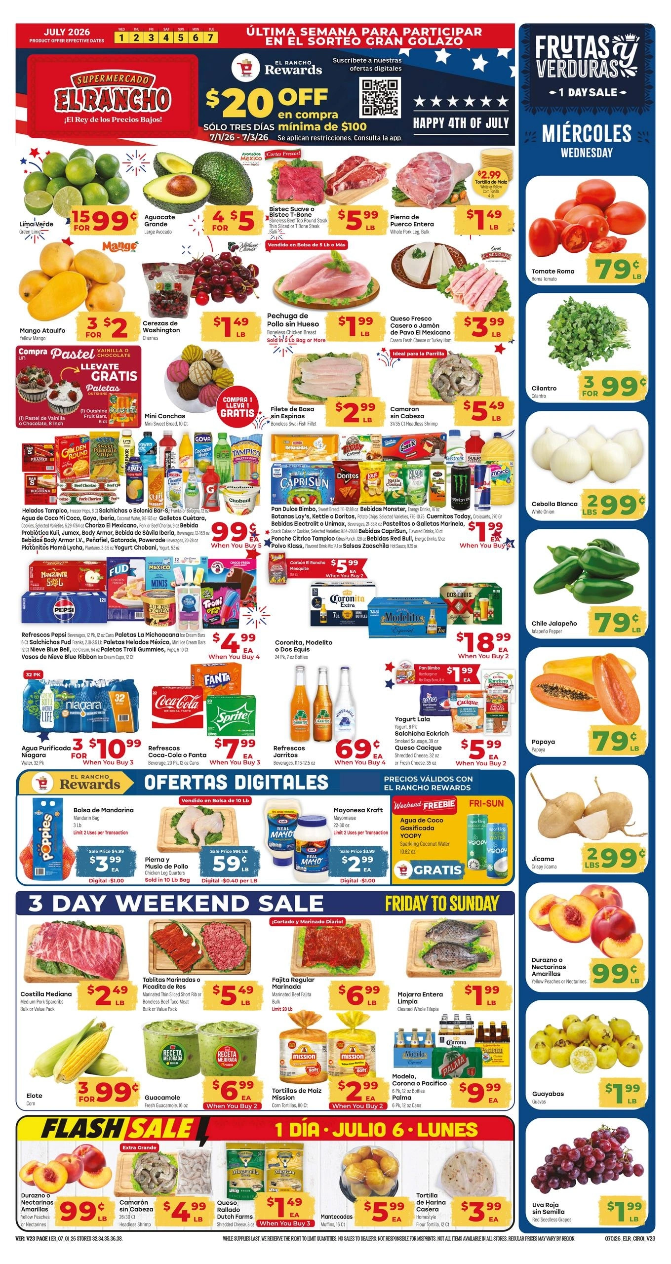 El Rancho Supermercado flyer page 1
