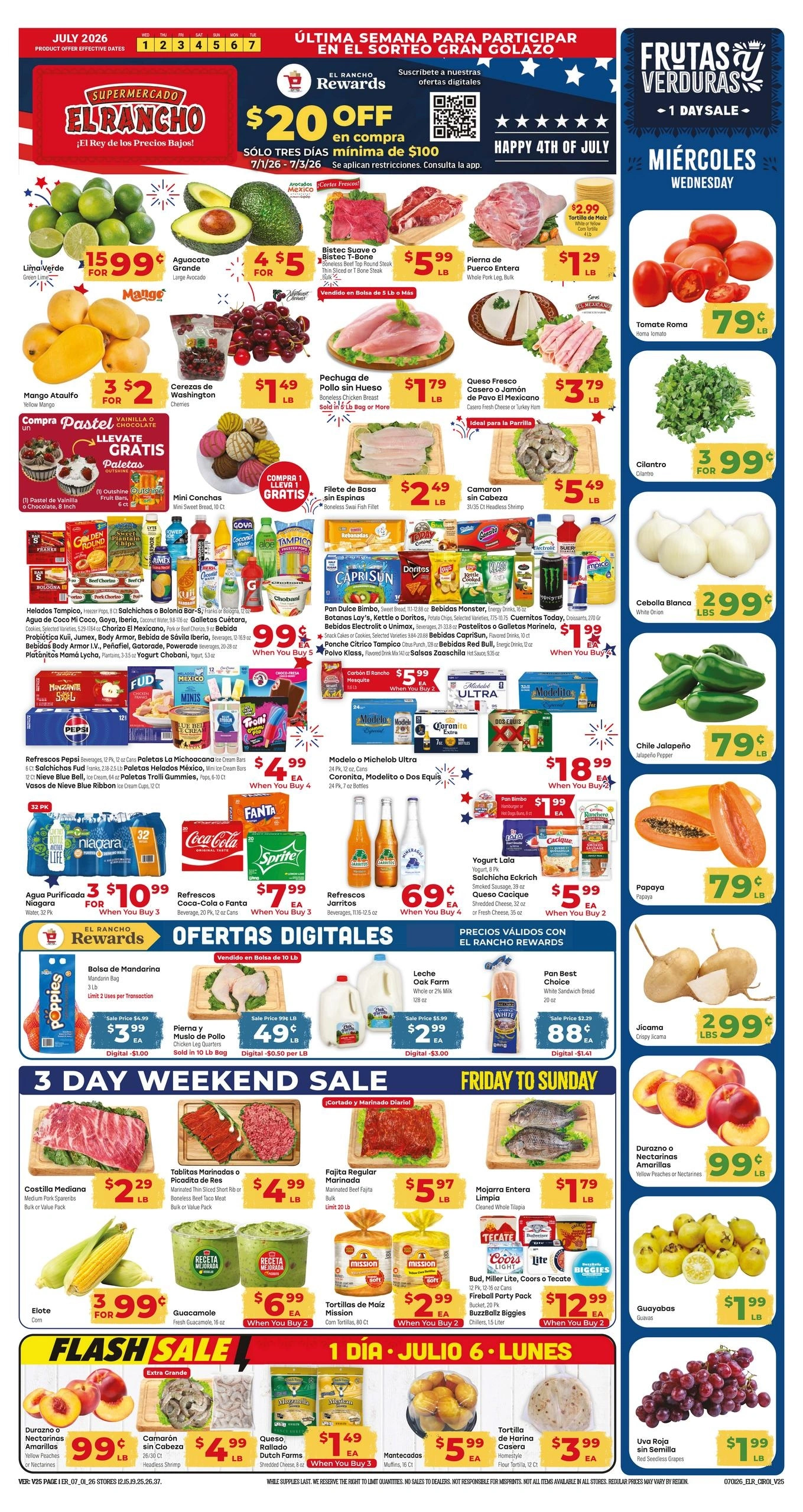 El Rancho Supermercado flyer page 1