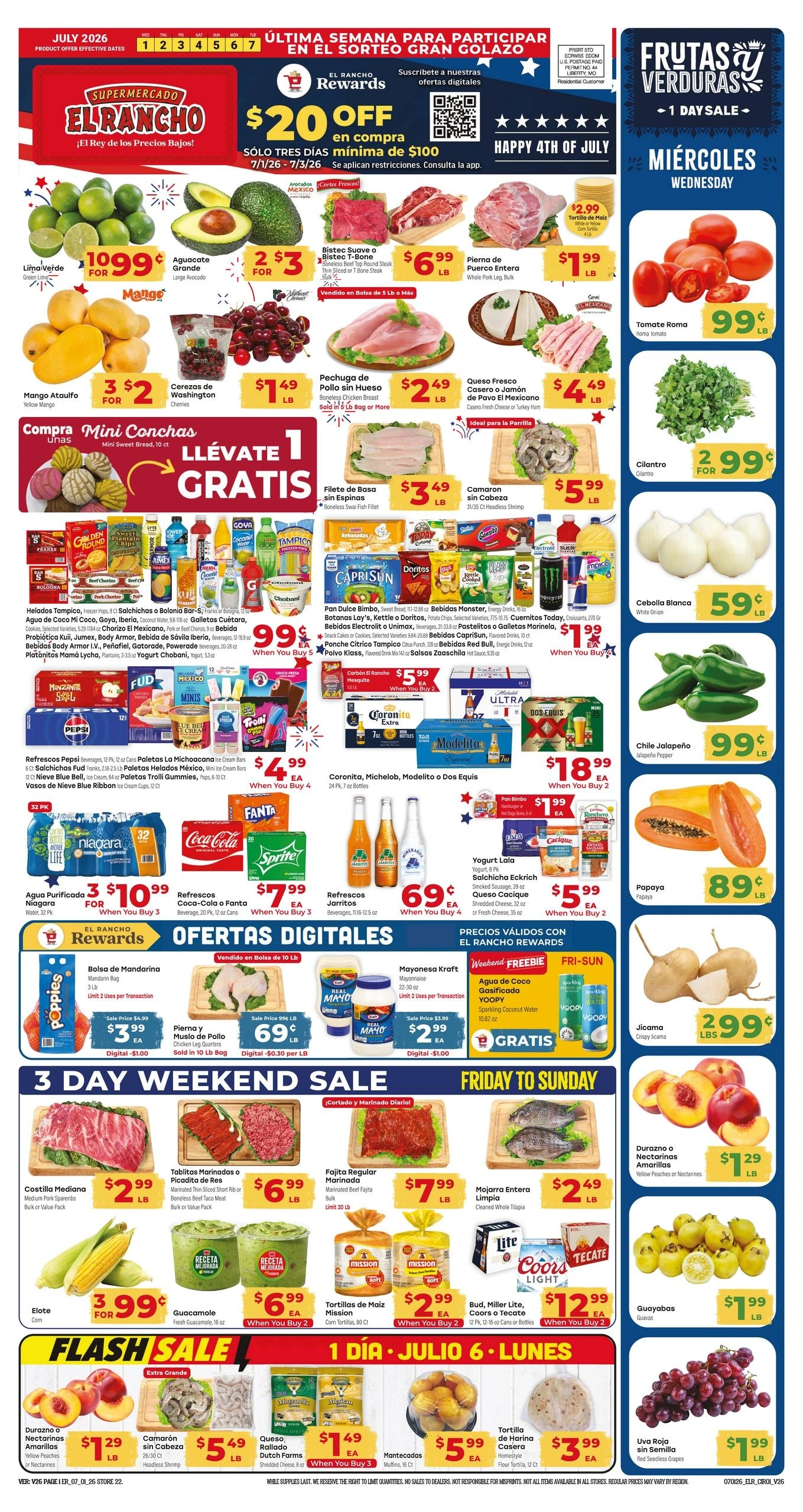 El Rancho Supermercado flyer page 1