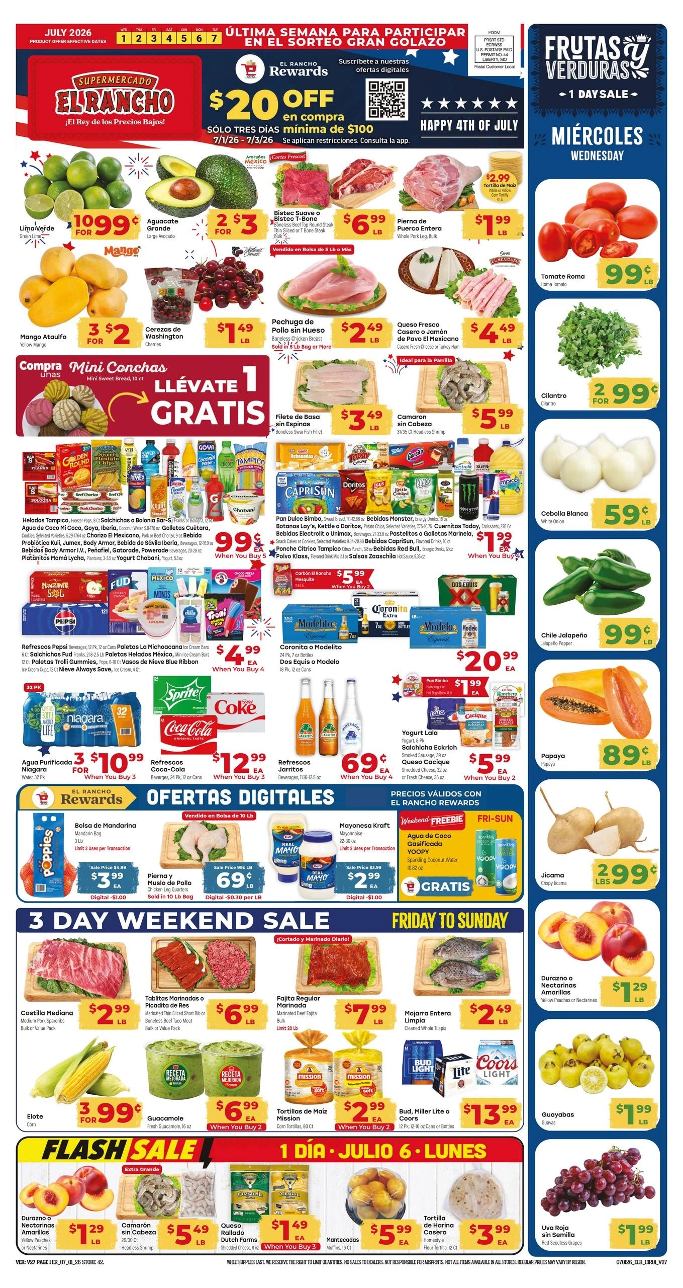 El Rancho Supermercado flyer page 1