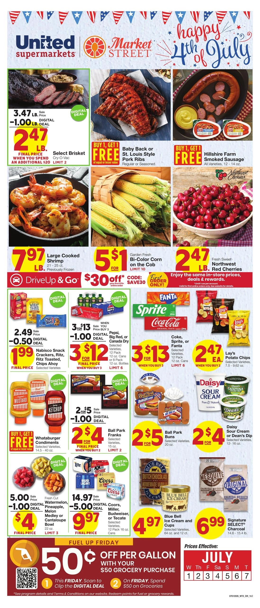 United Supermarkets flyer page 1