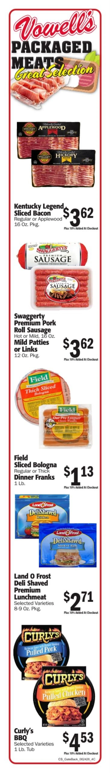 Vowell's CashSaver flyer page 4