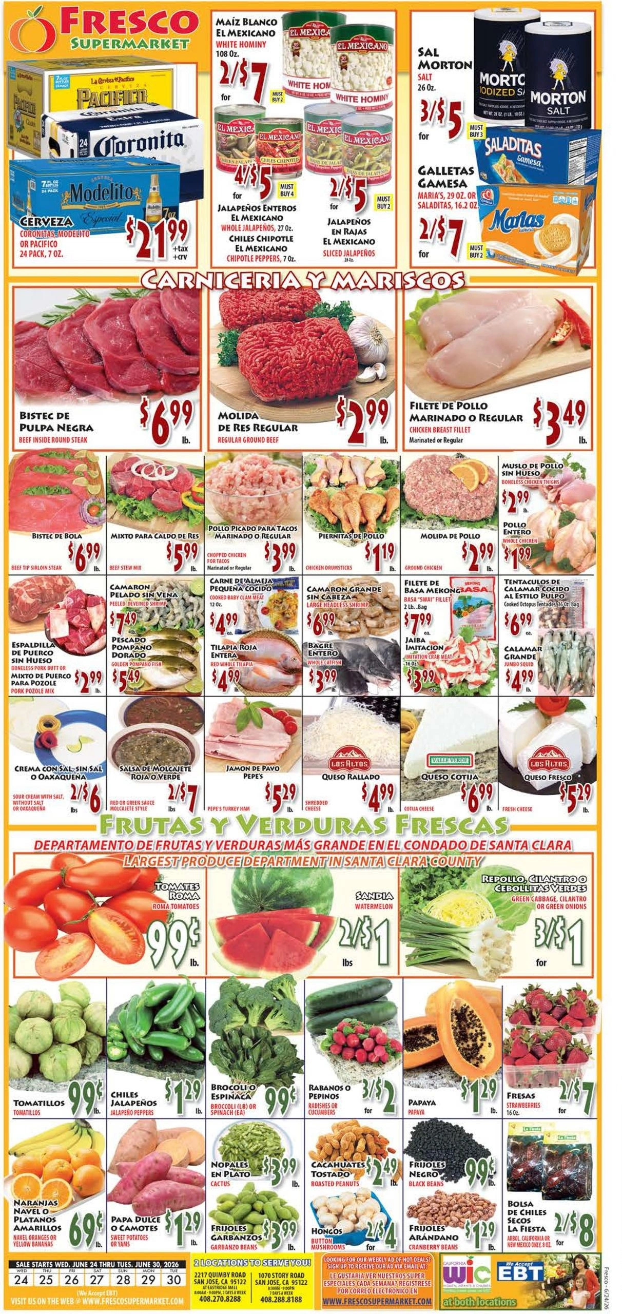 Fresco Supermarket flyer page 1