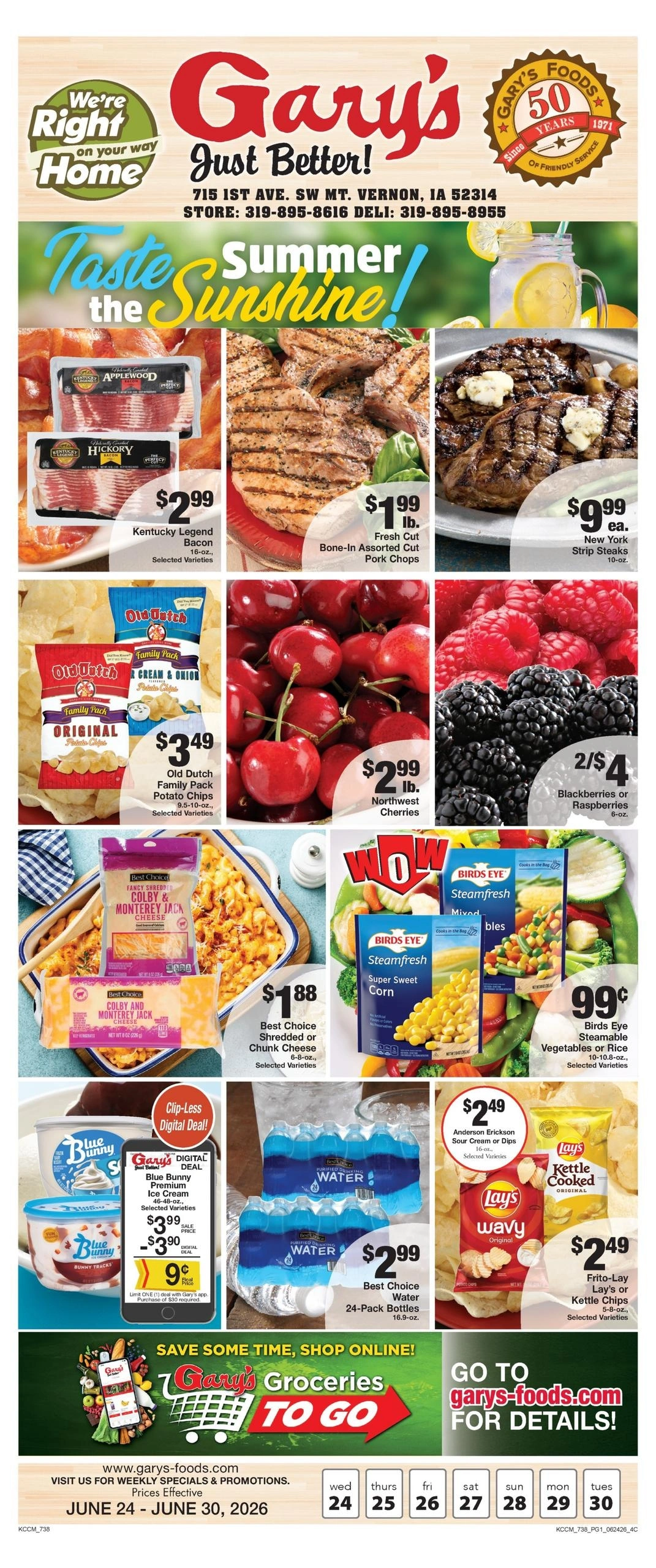 Gary's Foods flyer page 1