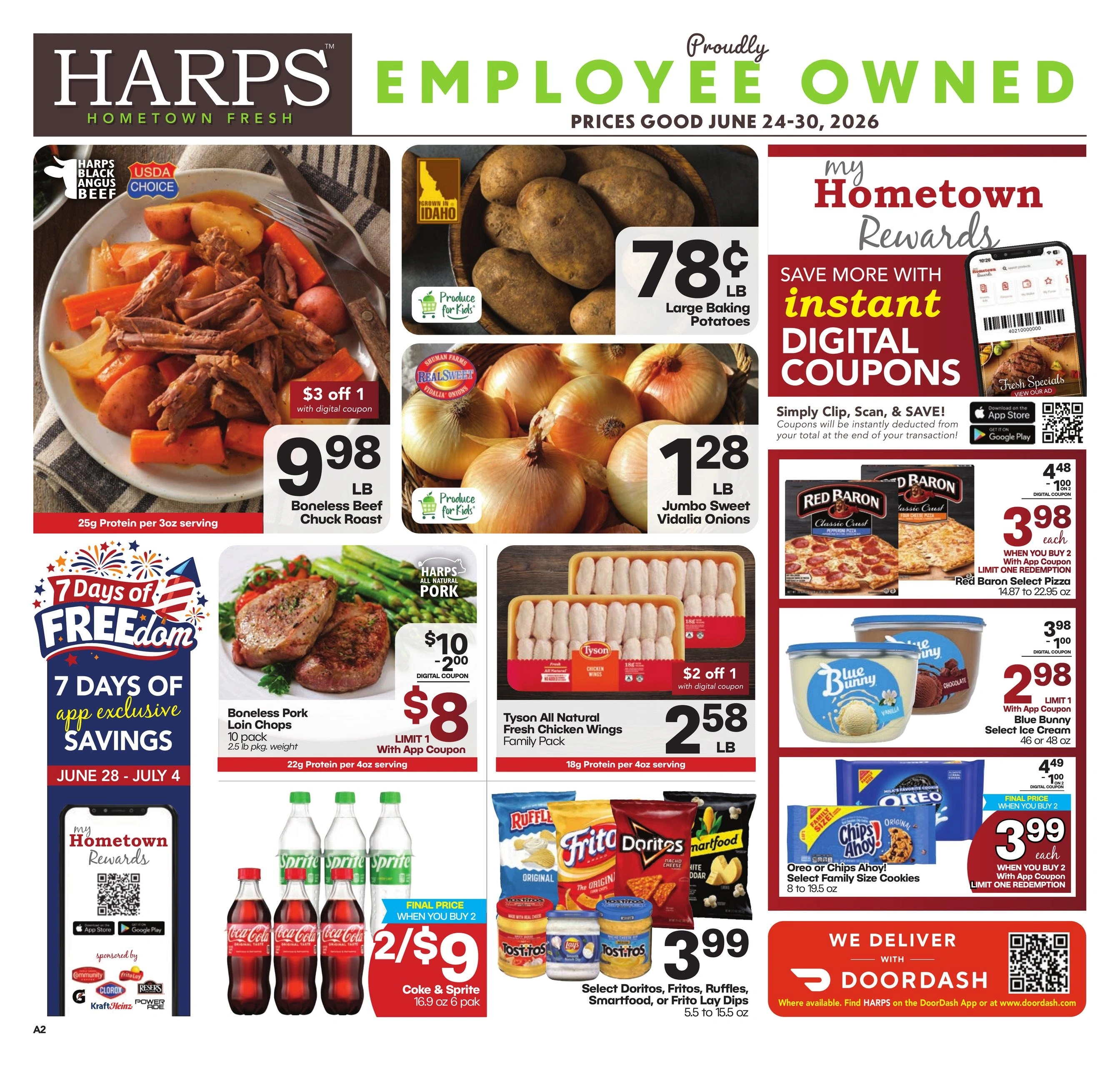 Harp's Foods flyer page 1