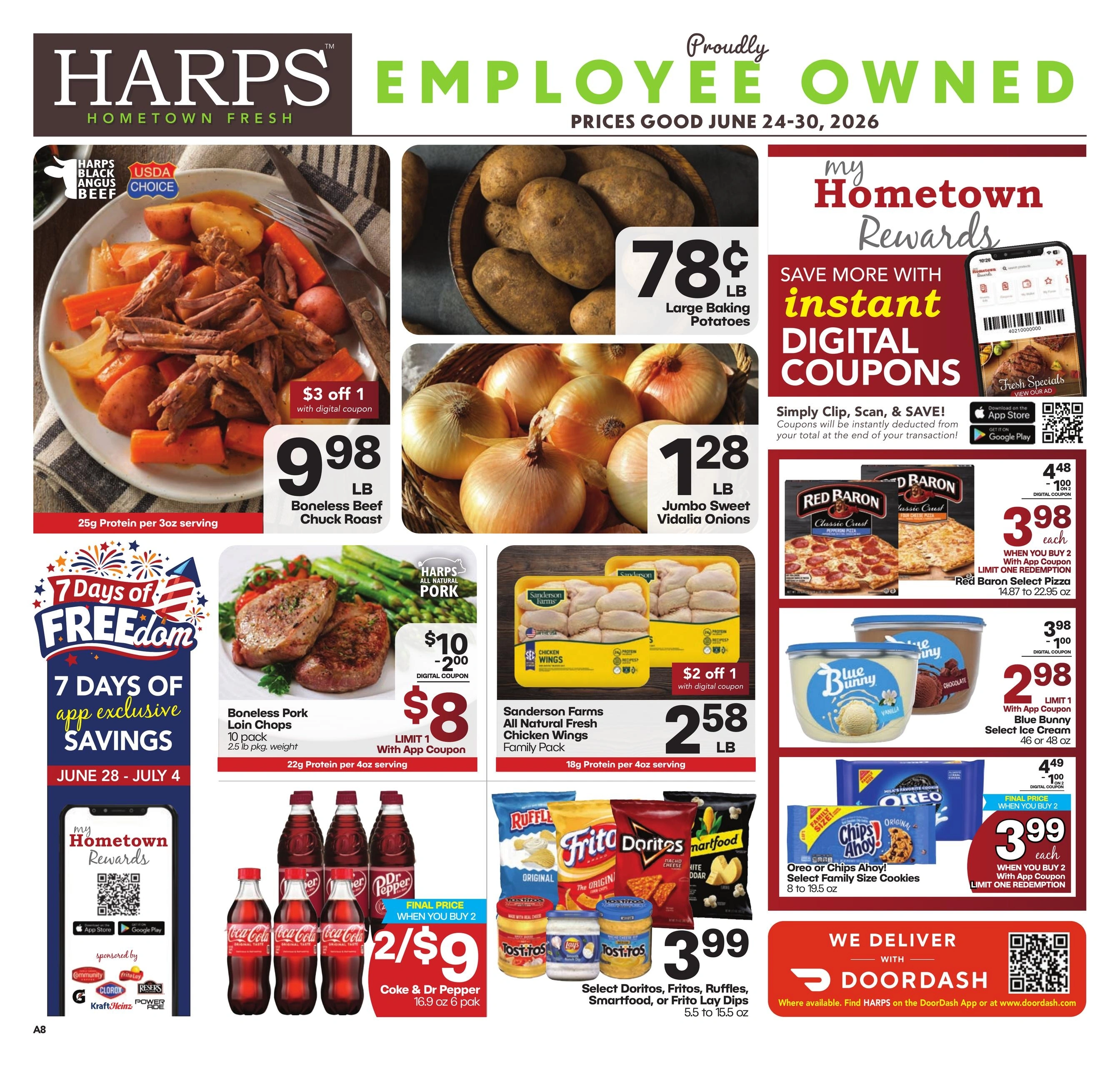 Harp's Foods flyer page 1