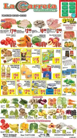 La Carreta Supermarkets Indexed Weekly