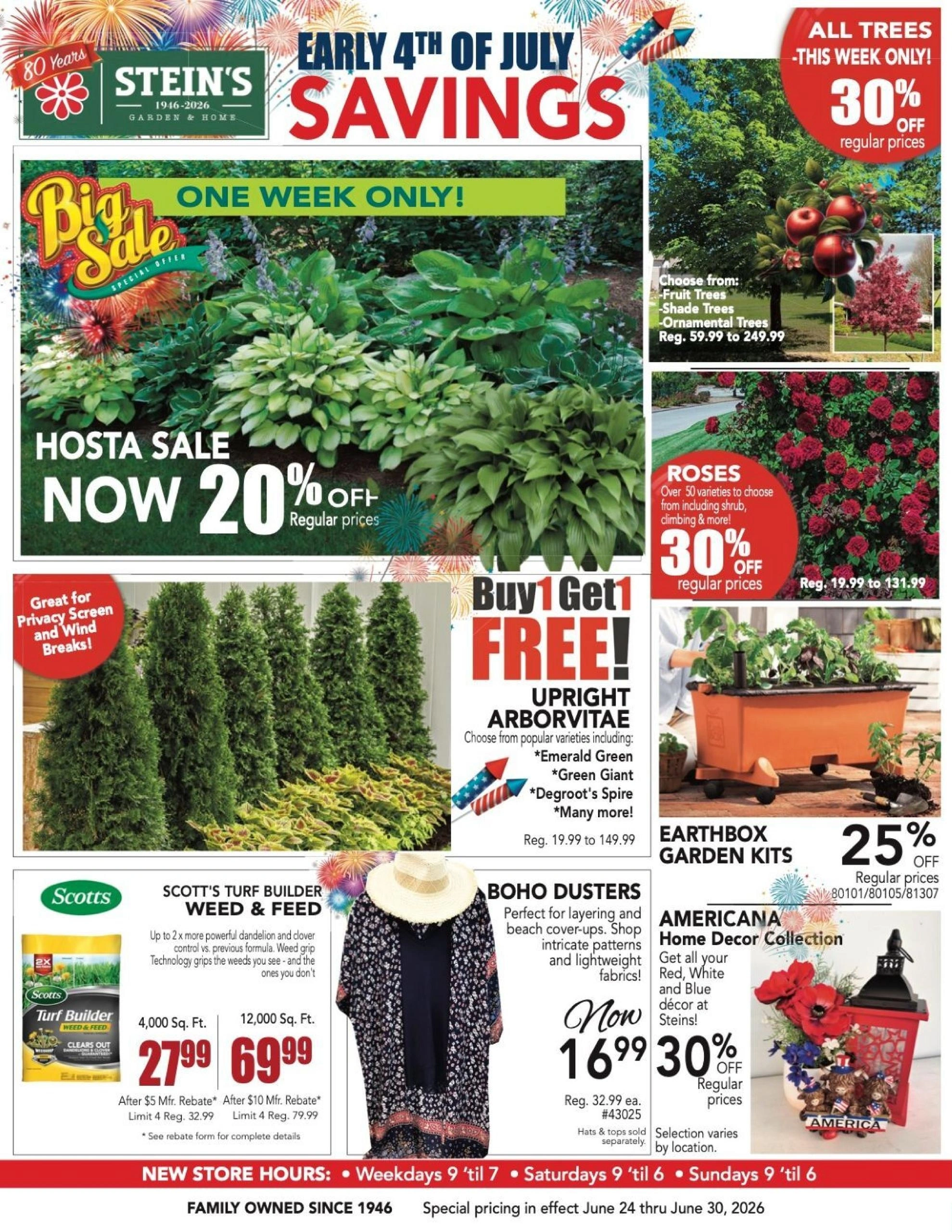 Stein's Garden and Home flyer page 1