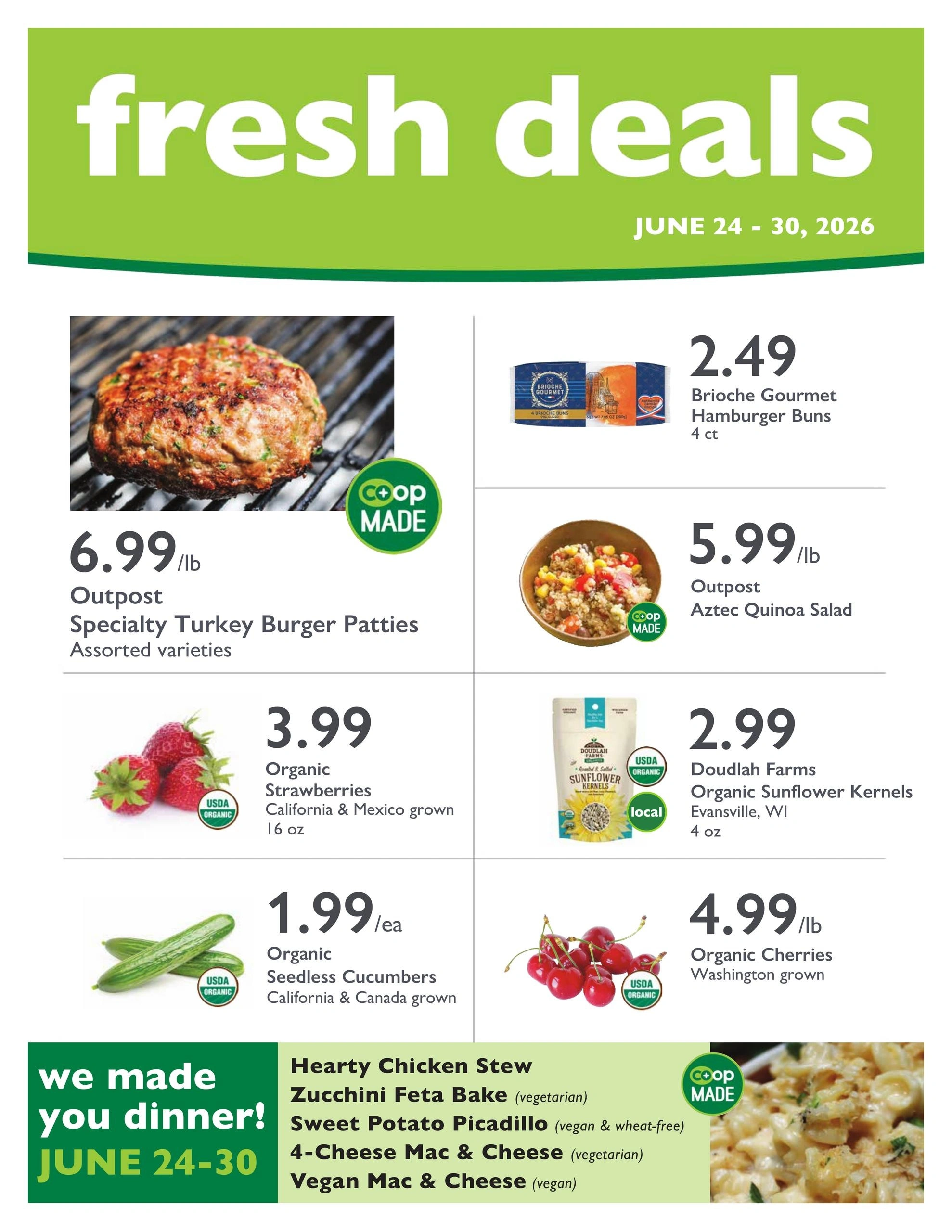 Outpost Natural Foods flyer page 1