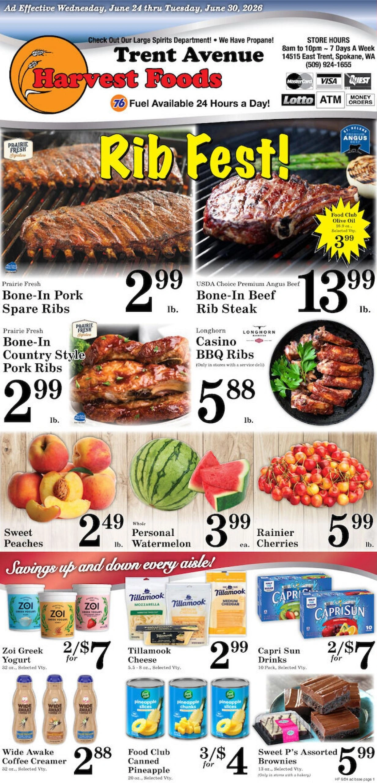 Harvest Foods flyer page 1