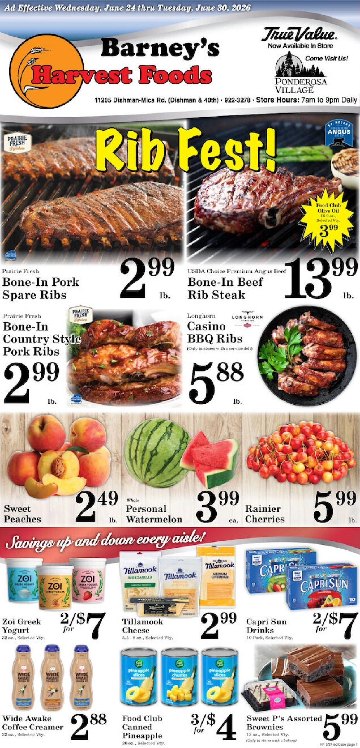 Harvest Foods flyer page 1