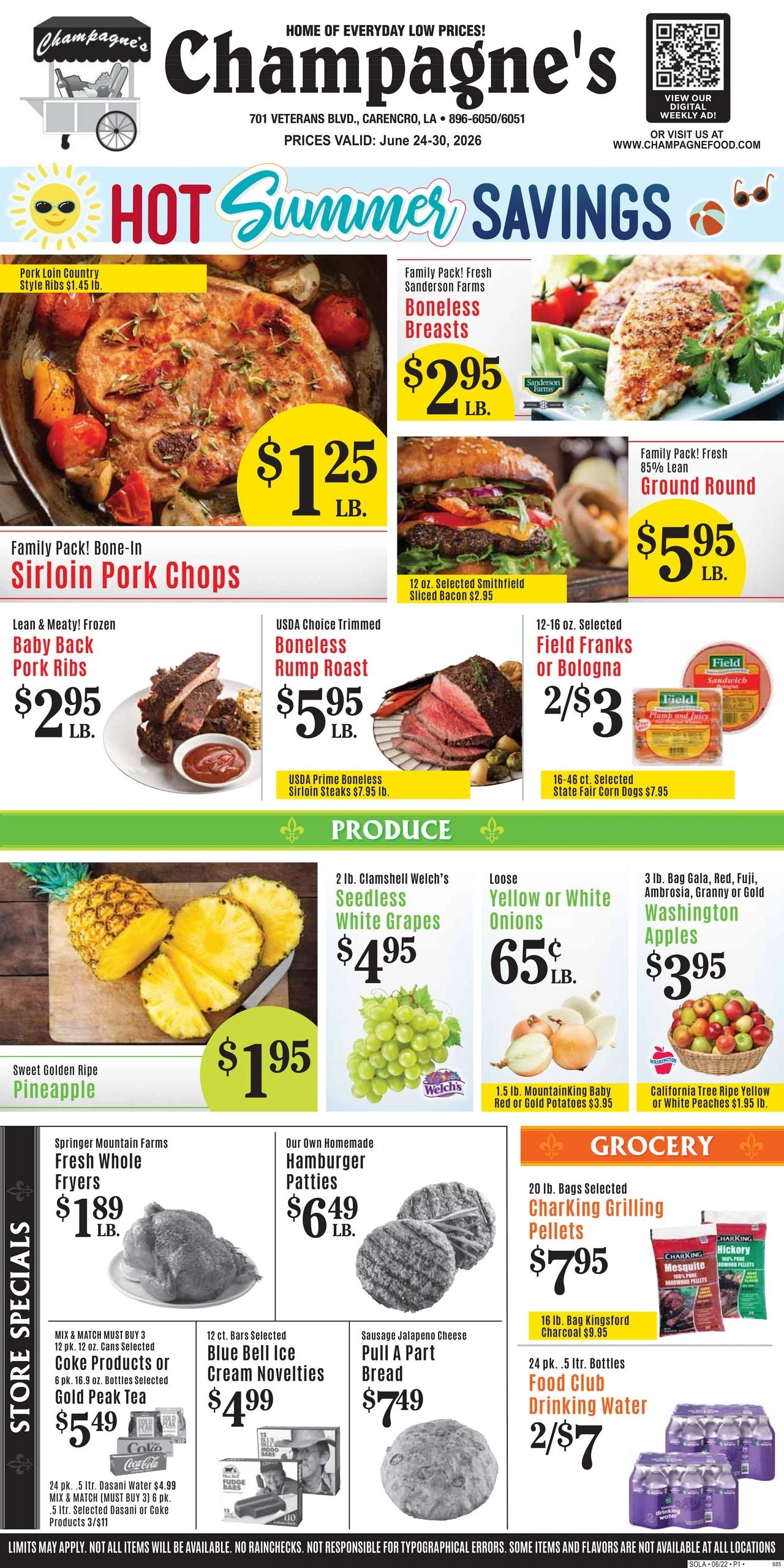 Champagne’s Market flyer page 1