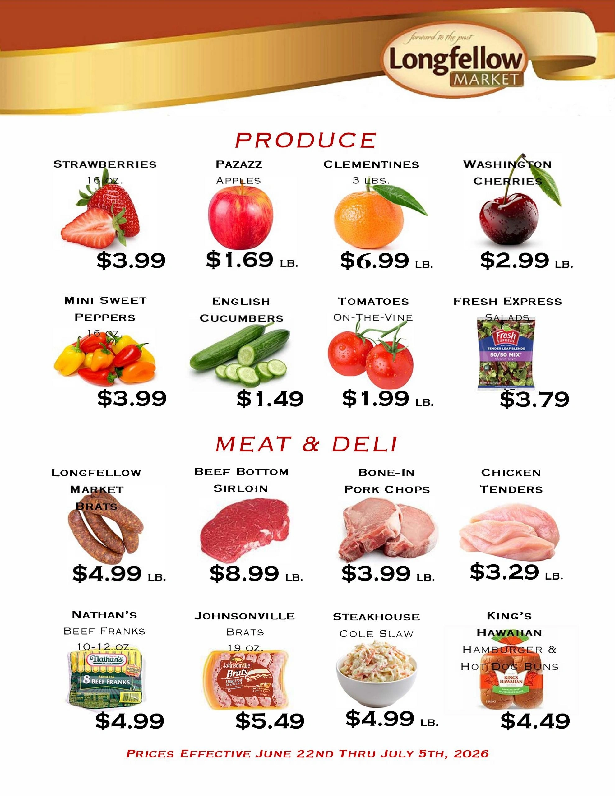 Longfellow Market flyer page 1