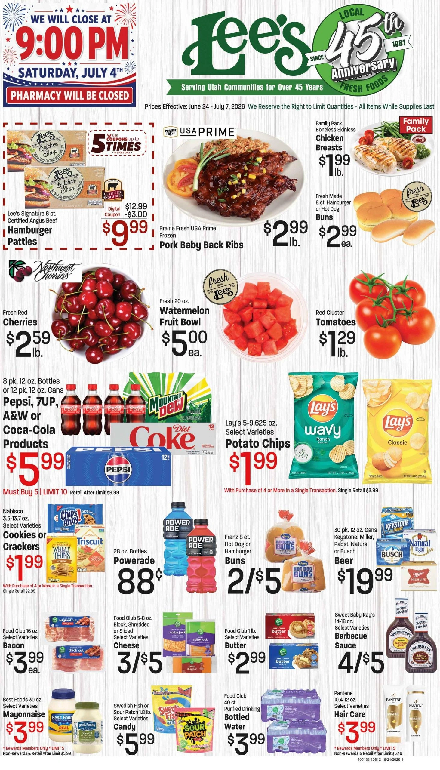 Lee's Marketplace flyer page 1