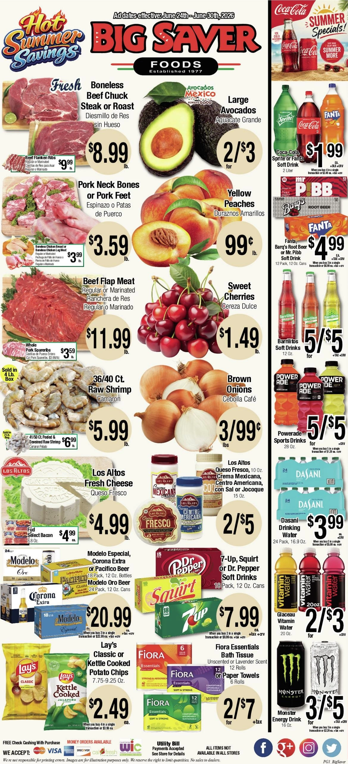 Big Saver Foods	 flyer page 1