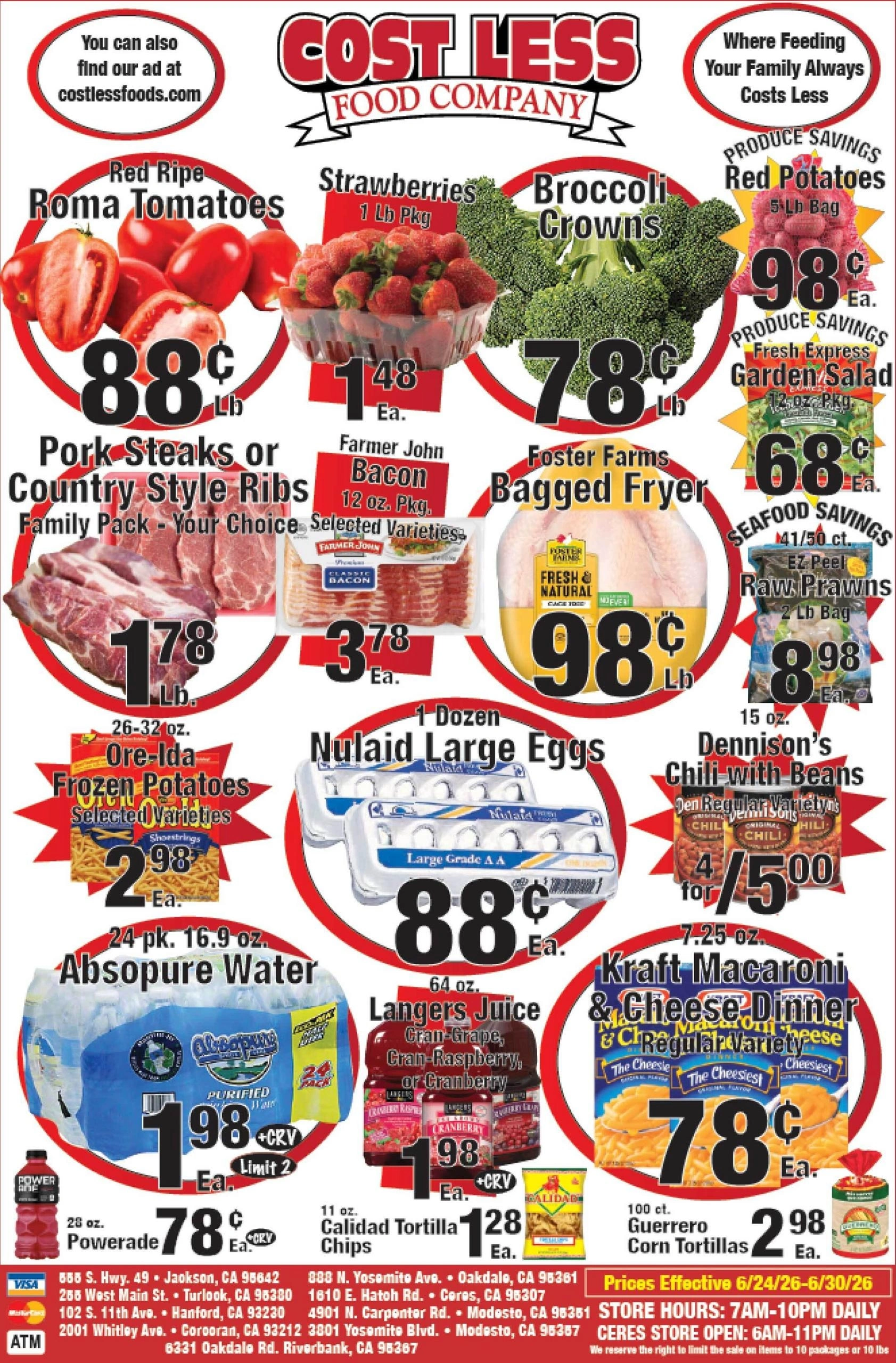 Cost Less Foods flyer page 1