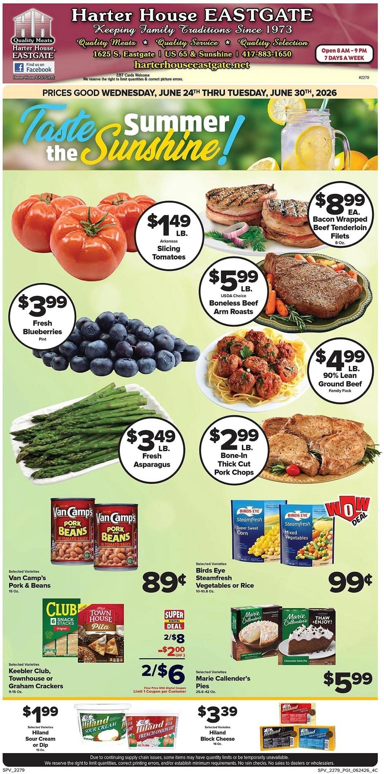 Harter House Eastgate flyer page 1