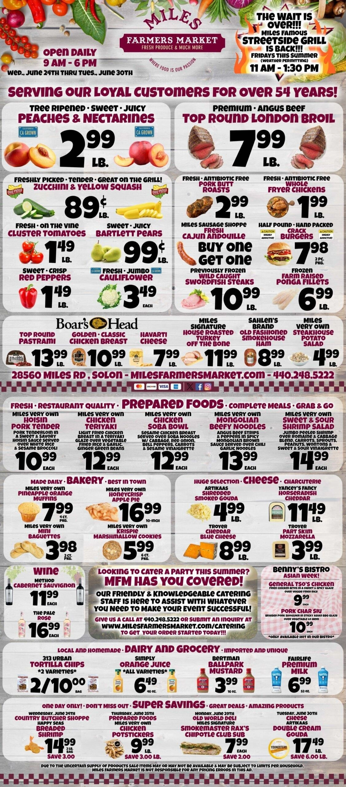 Miles Farmers Market flyer page 1