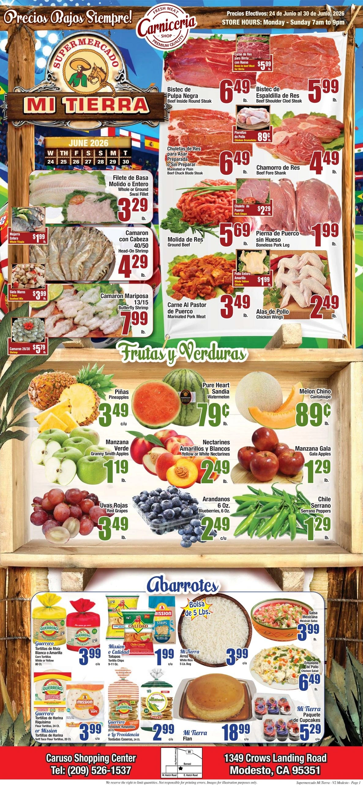 Supermercado Mi Tierra flyer page 1