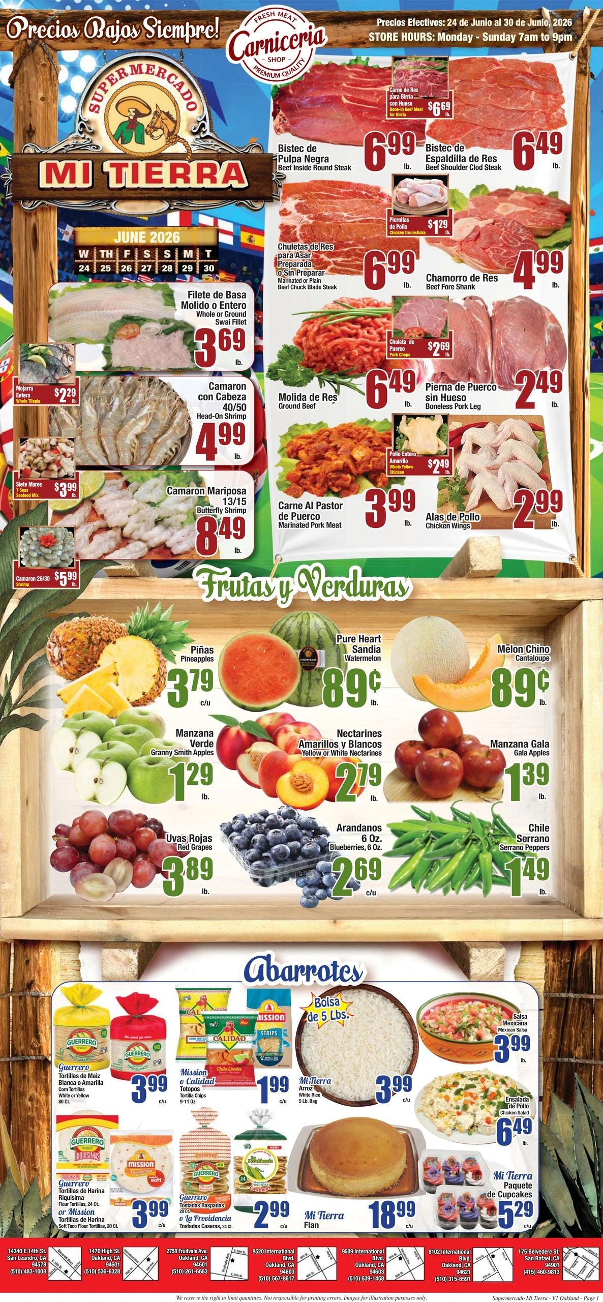 Supermercado Mi Tierra flyer page 1