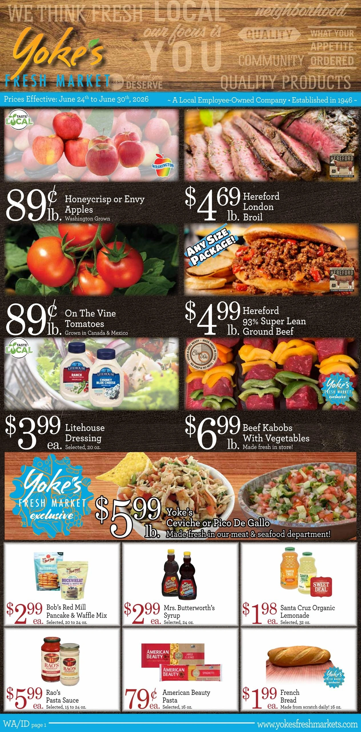 Yoke's Fresh Market flyer page 1