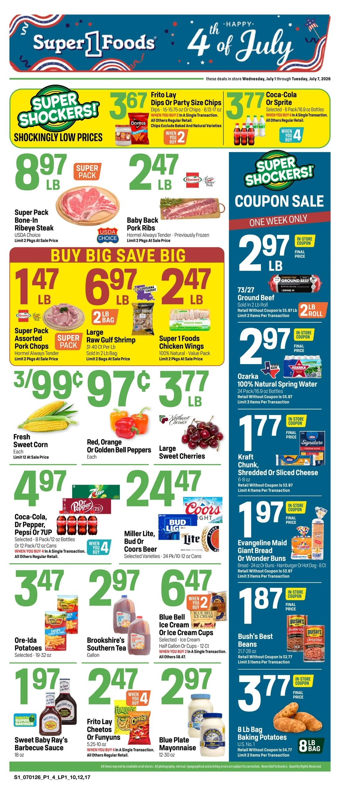 Super 1 Foods & Discount Pharmacy flyer page 1