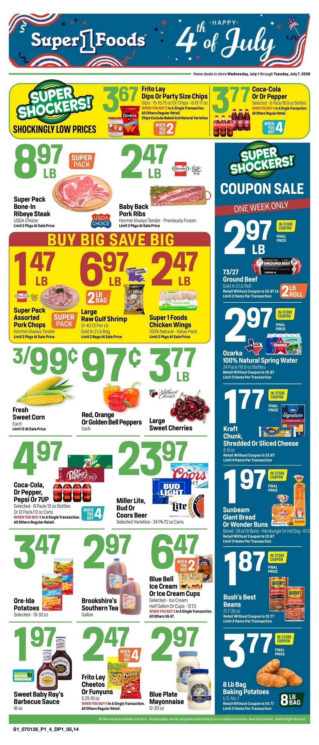 Super 1 Foods & Discount Pharmacy flyer page 1