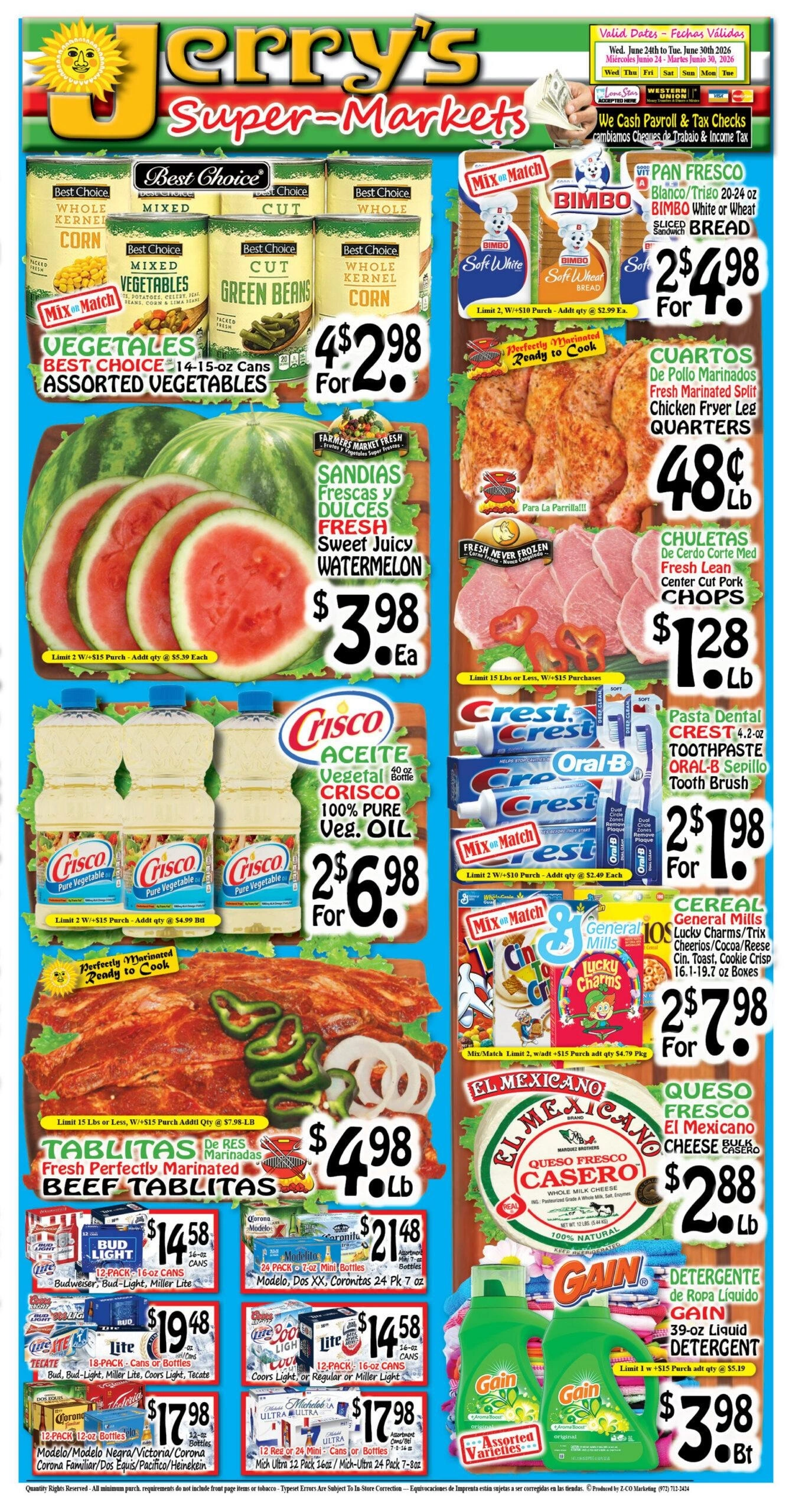 Jerry's Supermarkets flyer page 1