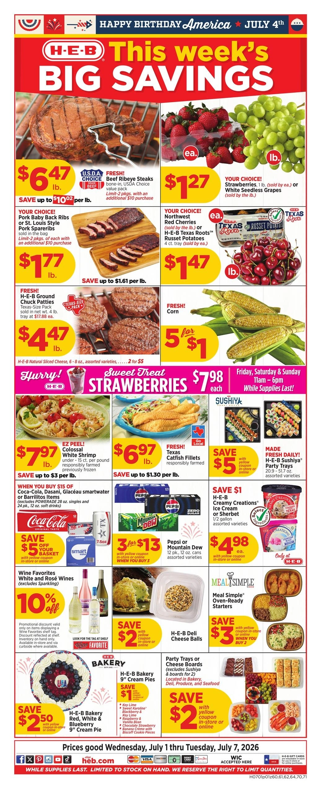 H-E-B flyer page 1
