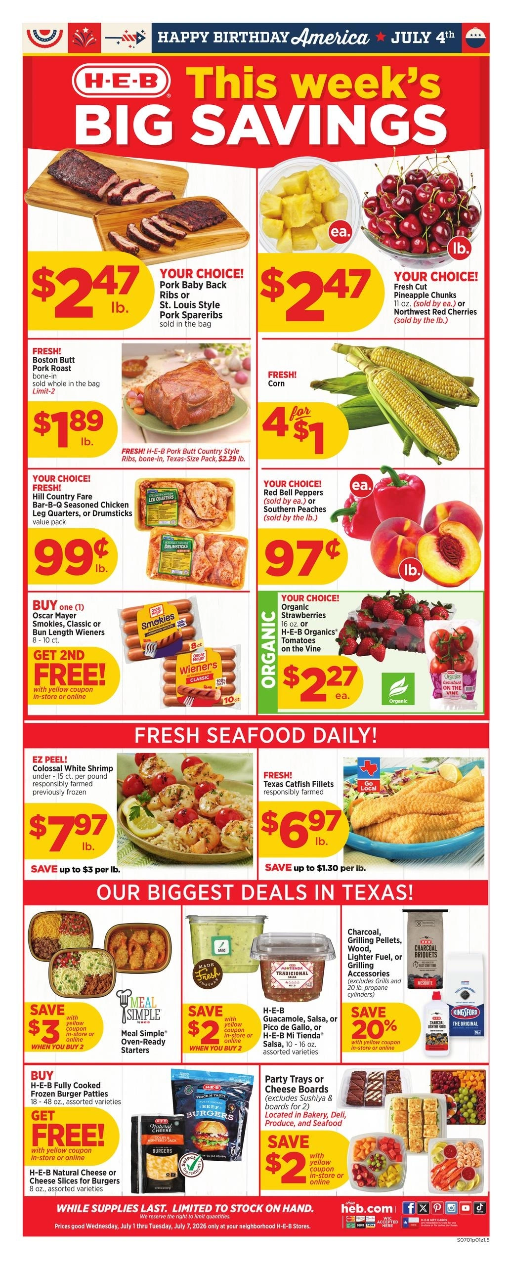 H-E-B flyer page 1