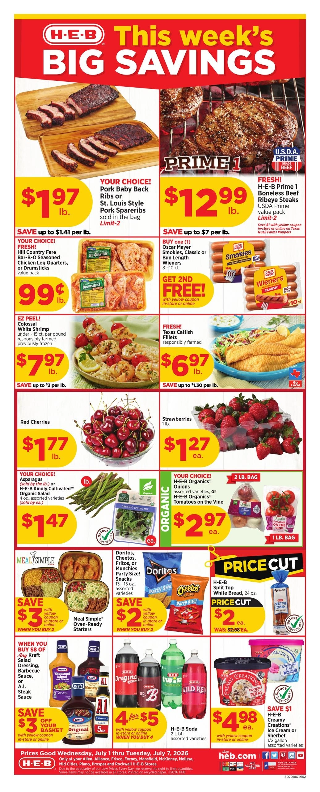 H-E-B flyer page 1