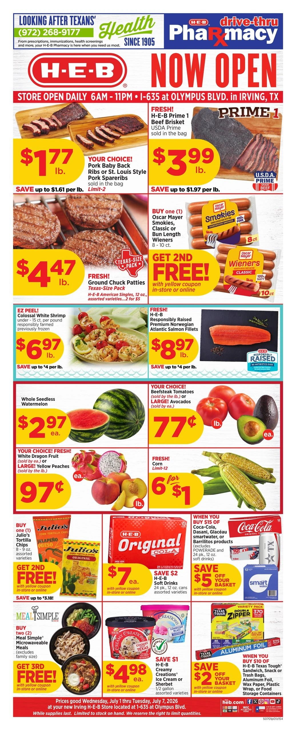 H-E-B flyer page 1