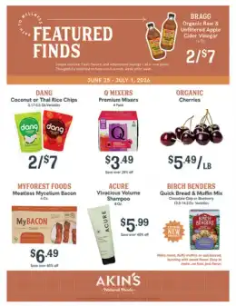 Akin's Natural Foods	 Indexed Weekly