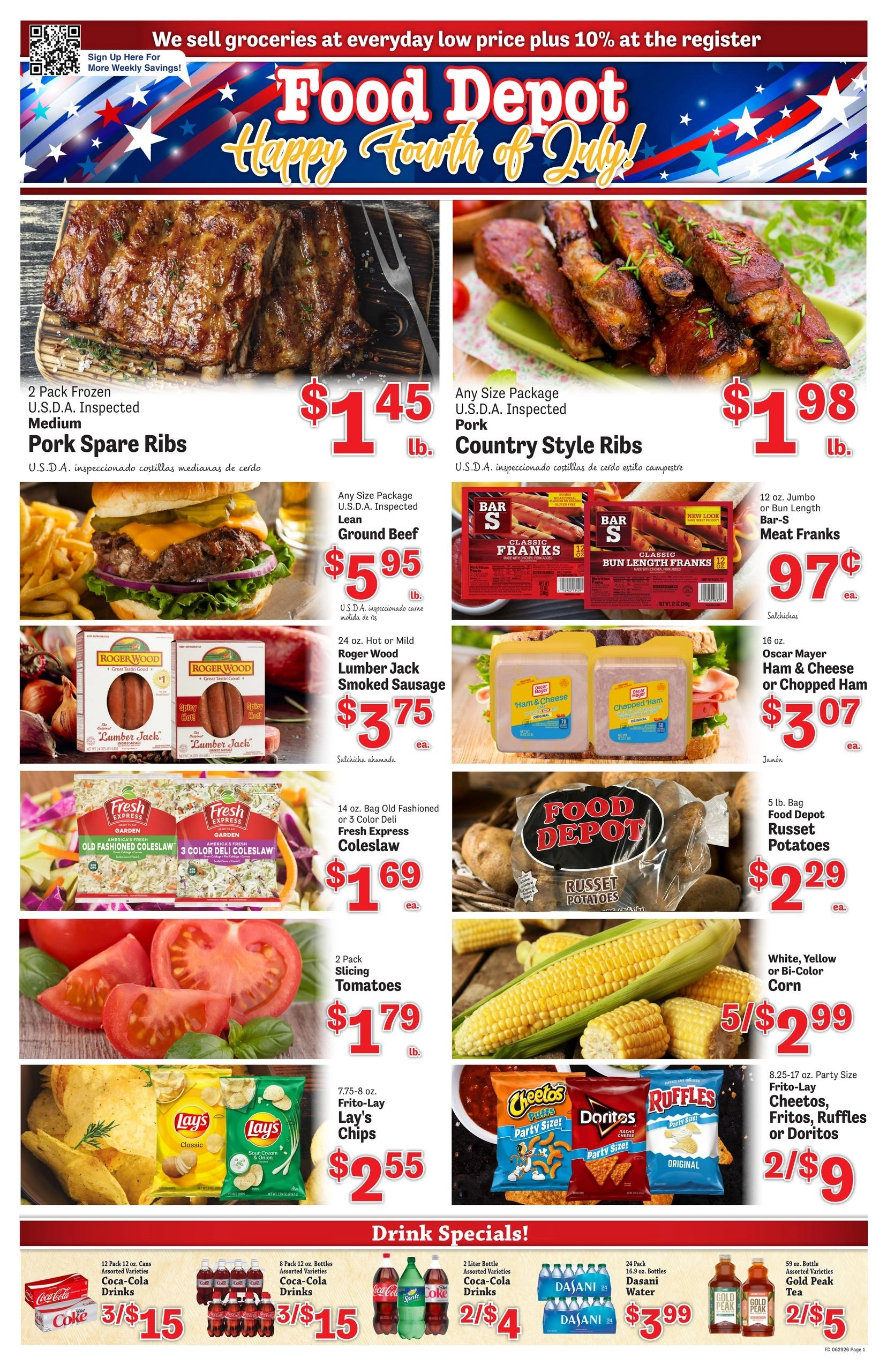 Food Depot flyer page 1