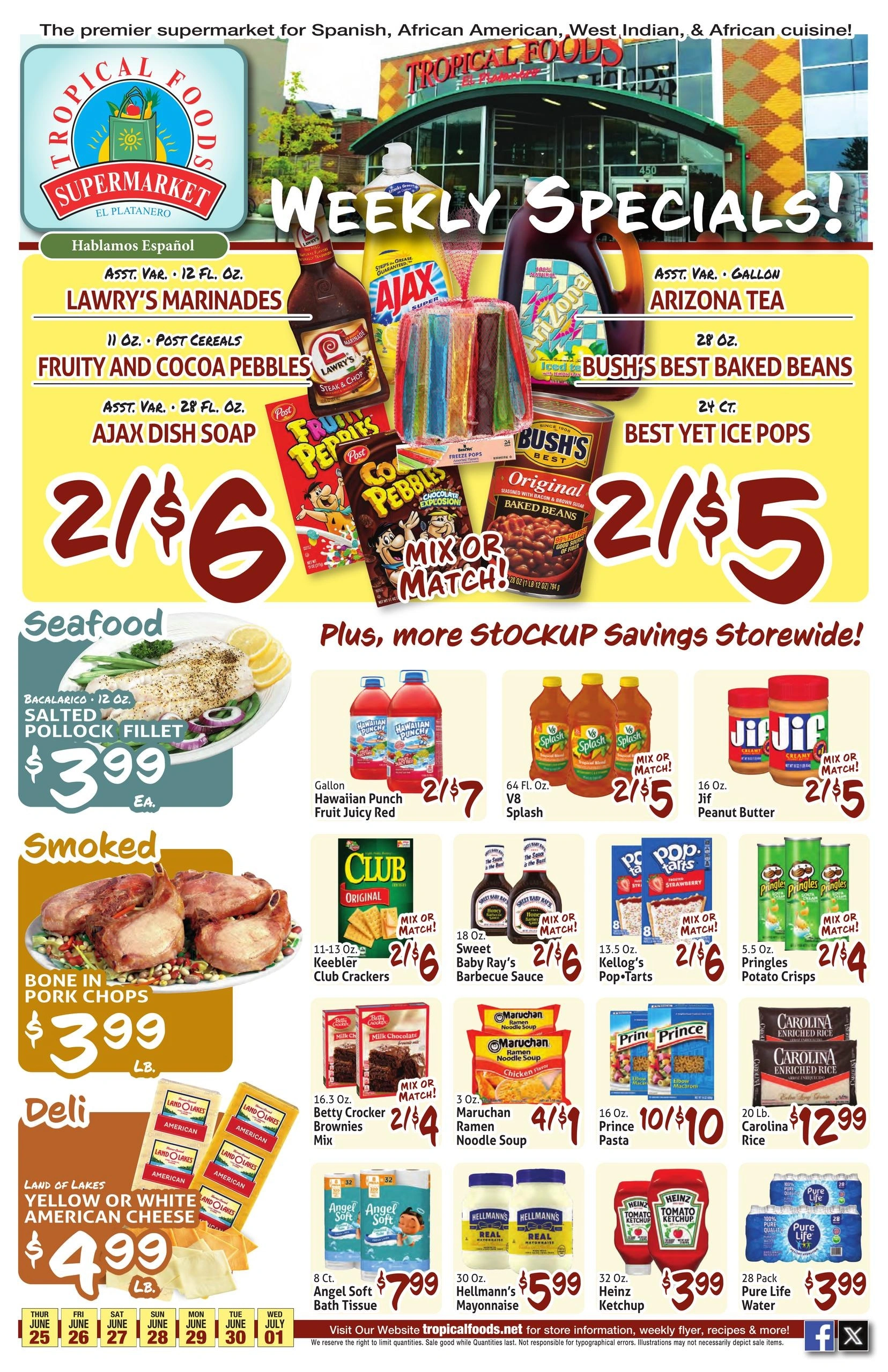 Tropical Foods Supermarket flyer page 1