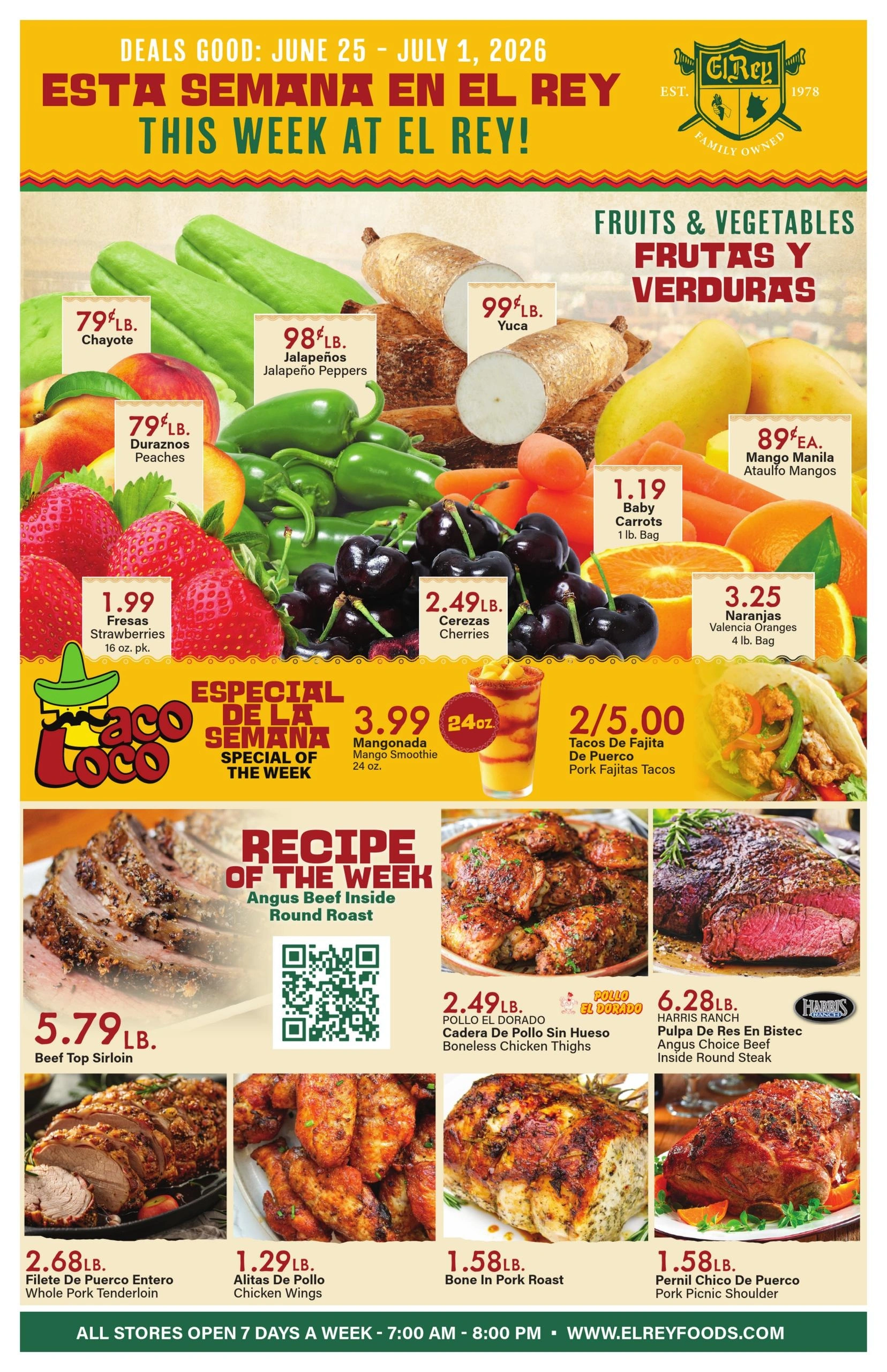El Rey Foods	 flyer page 1