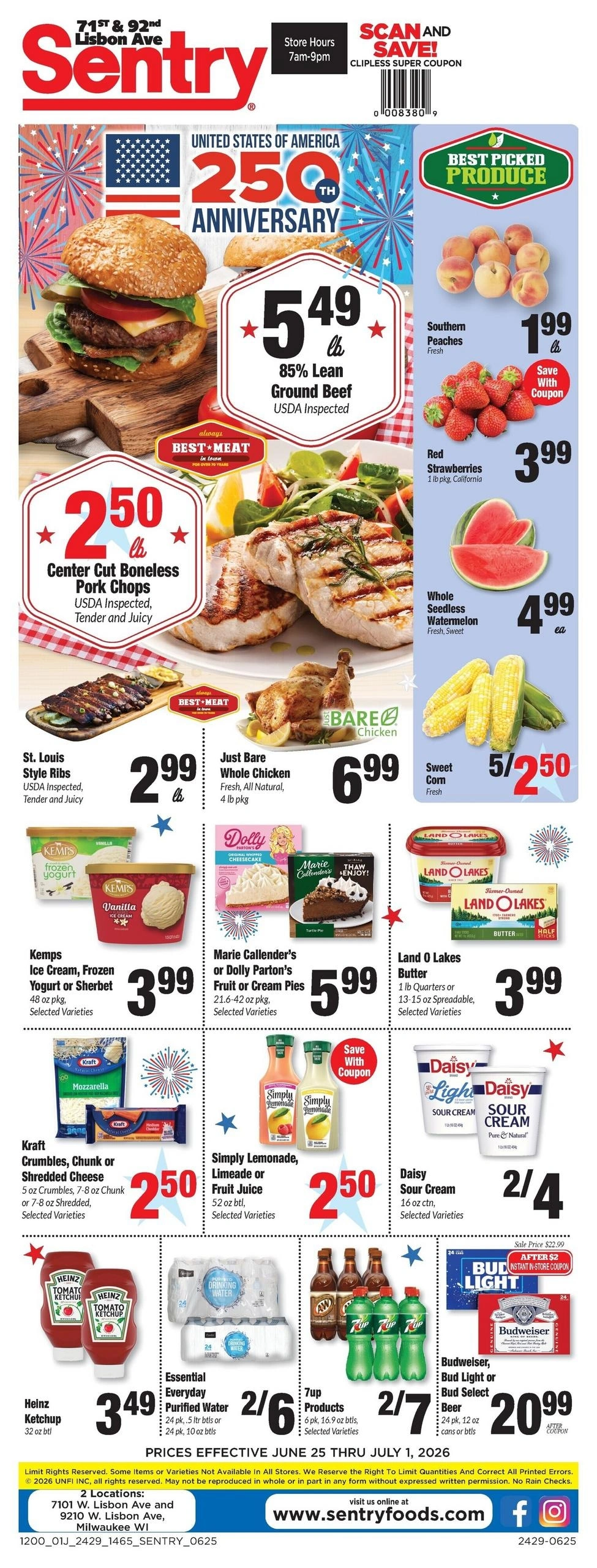 Sentry Foods flyer page 1