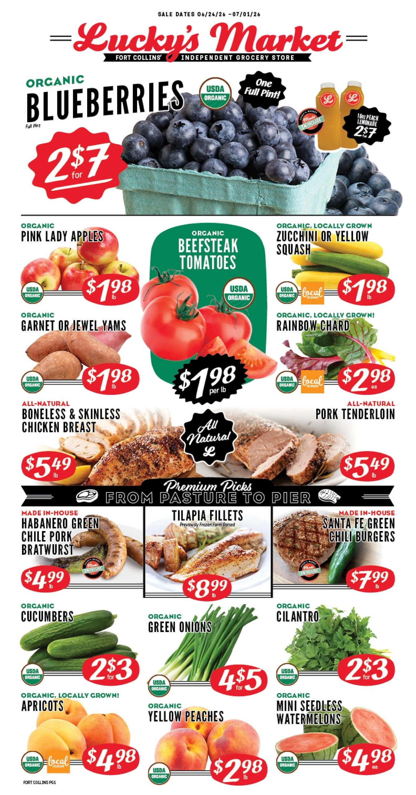 Lucky's Market flyer page 1