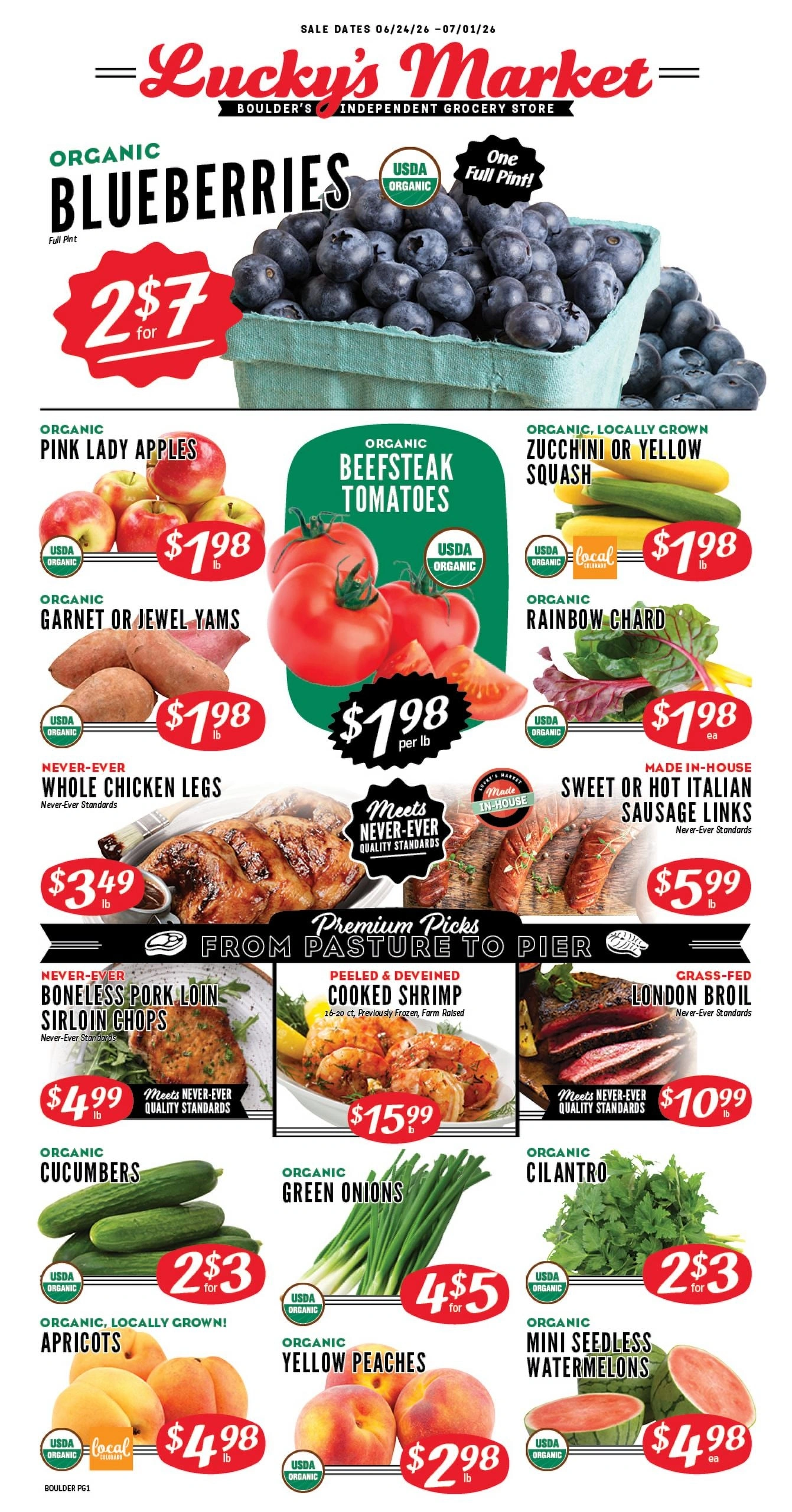 Lucky's Market flyer page 1