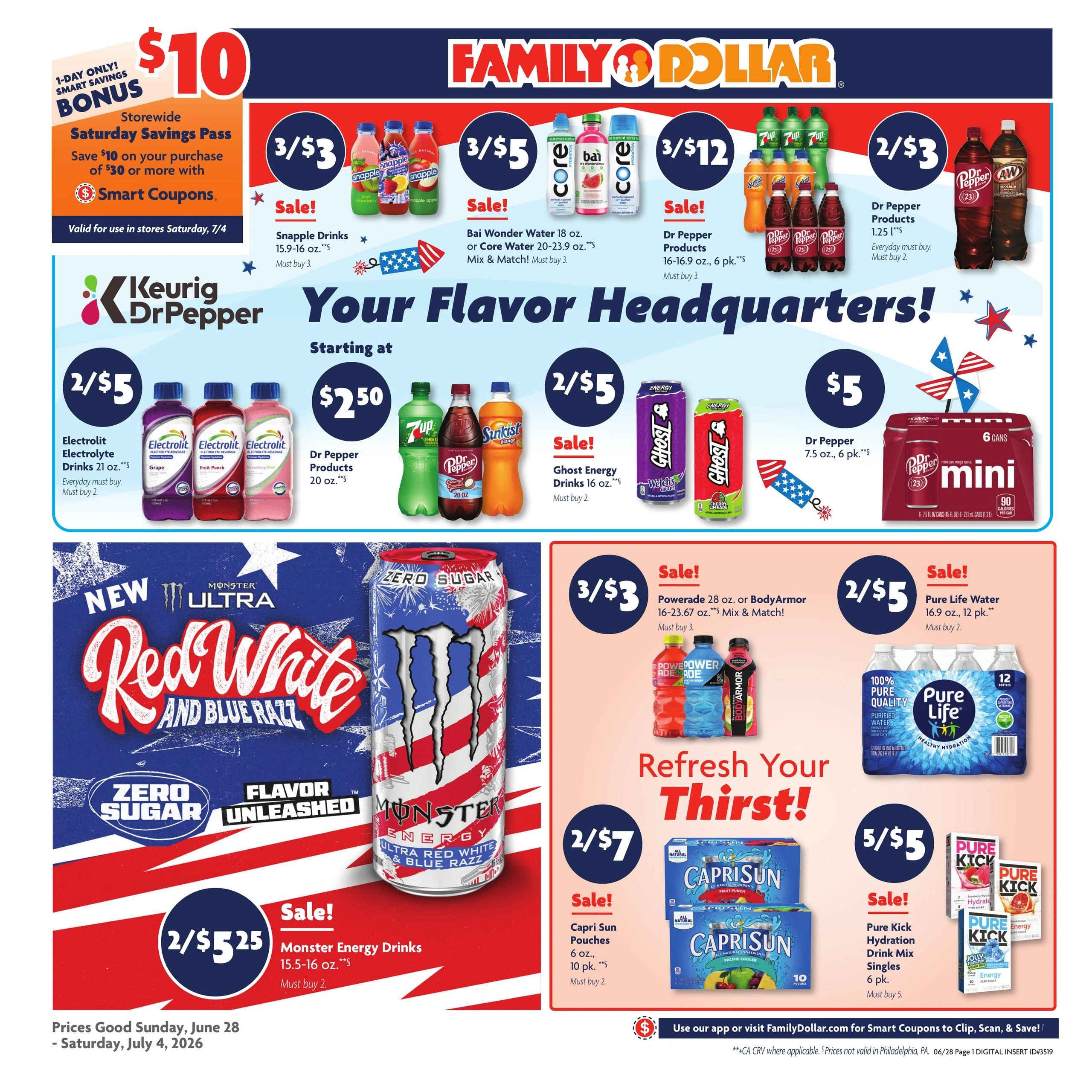 Family Dollar flyer page 1