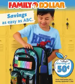 Family Dollar Back to School Book