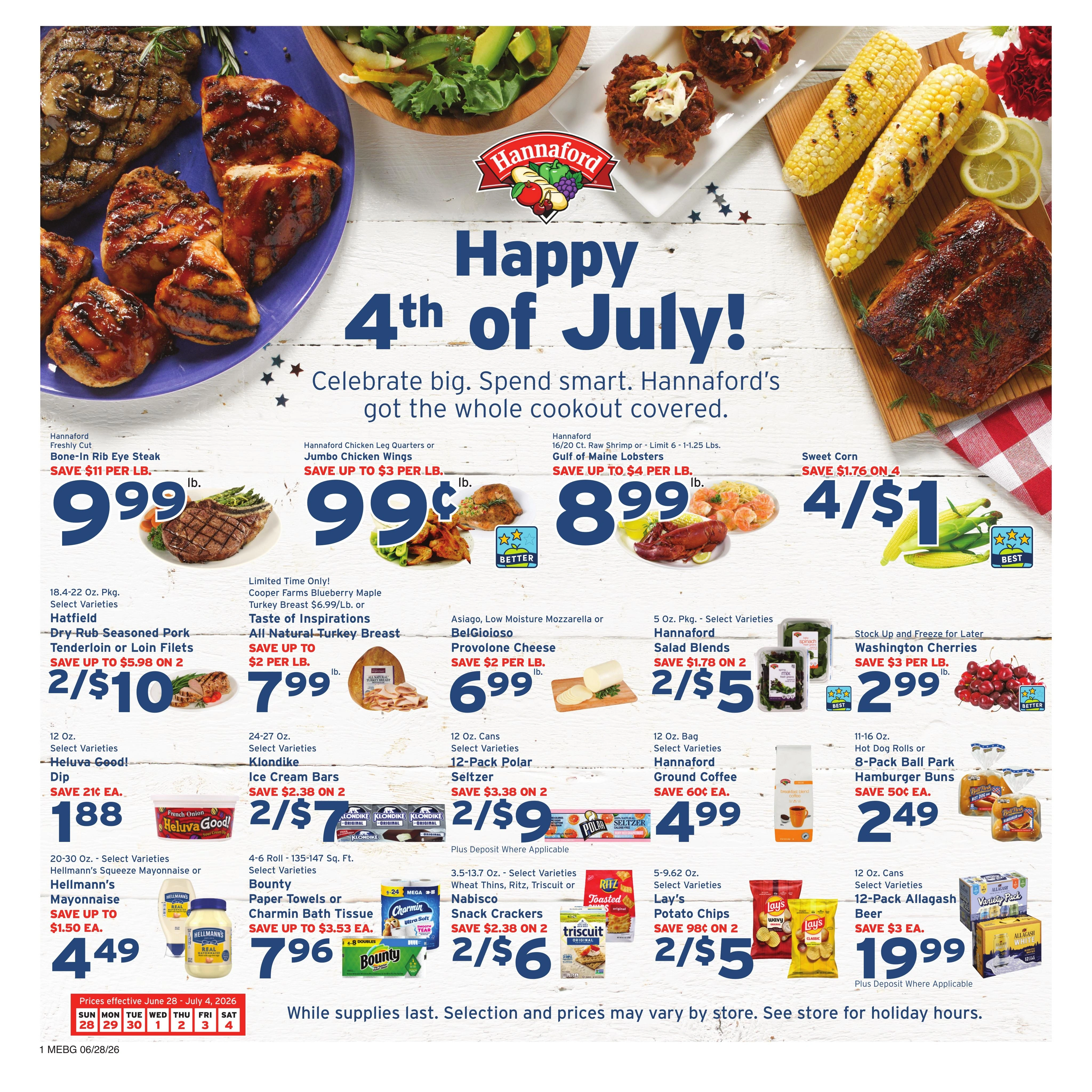 Hannaford flyer page 1