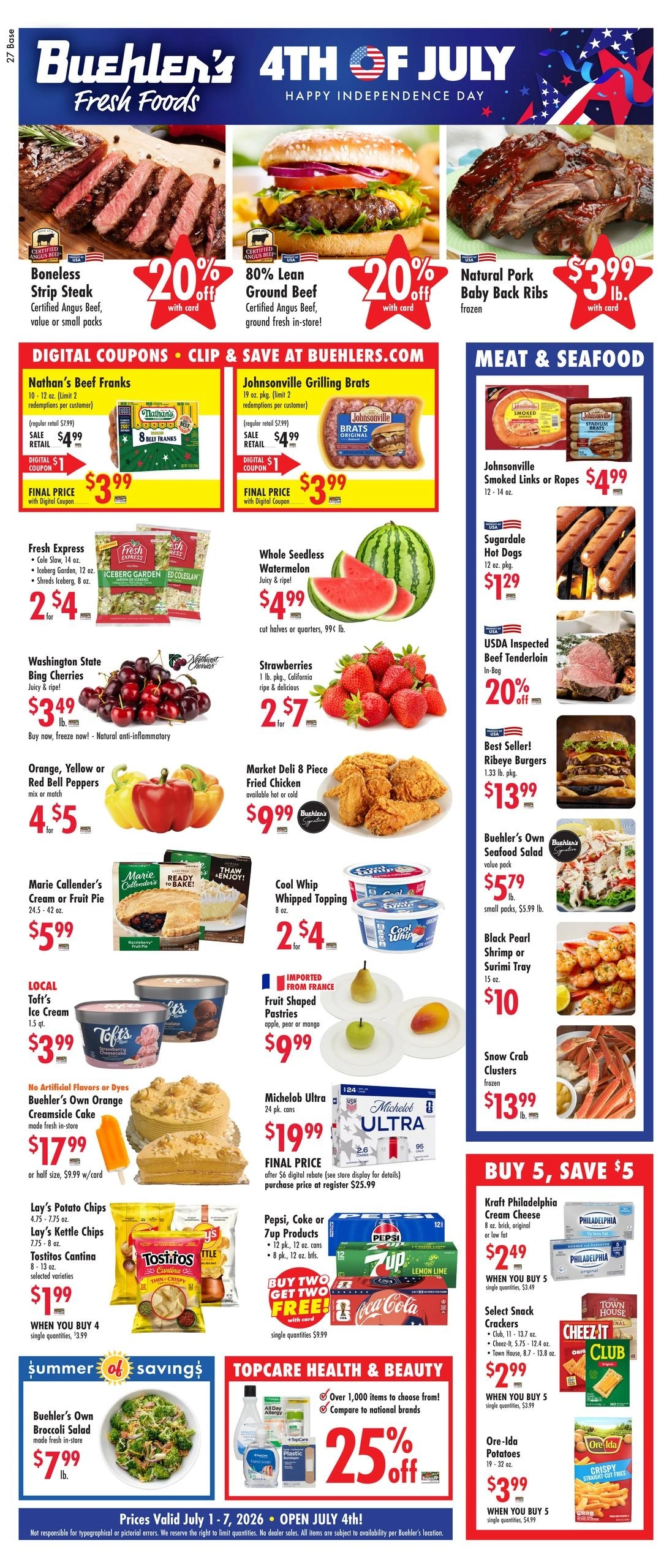Buehler's Fresh Foods flyer page 1
