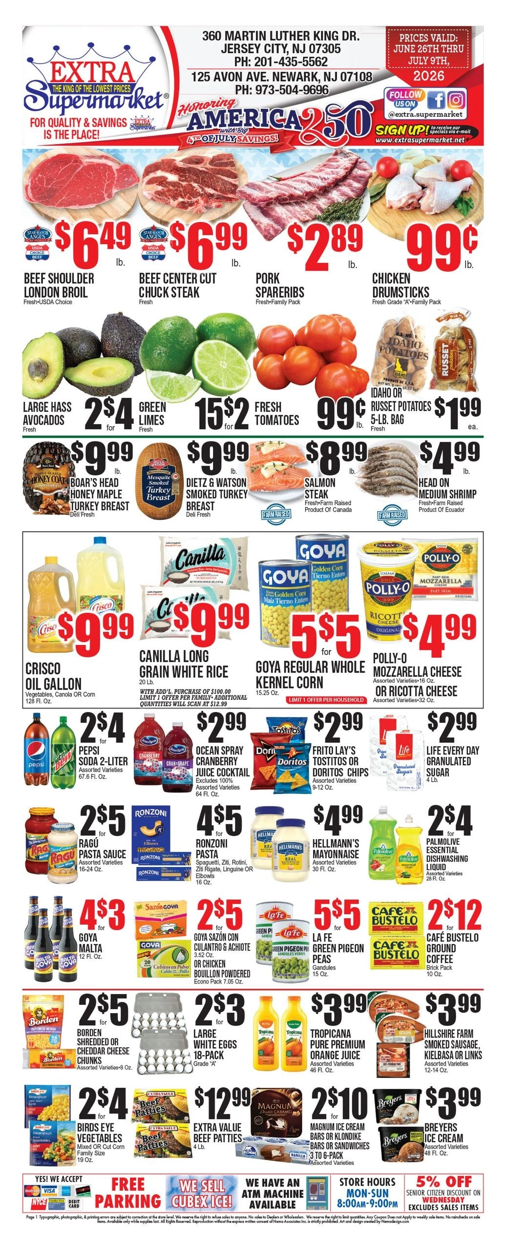 Extra Supermarket flyer page 1