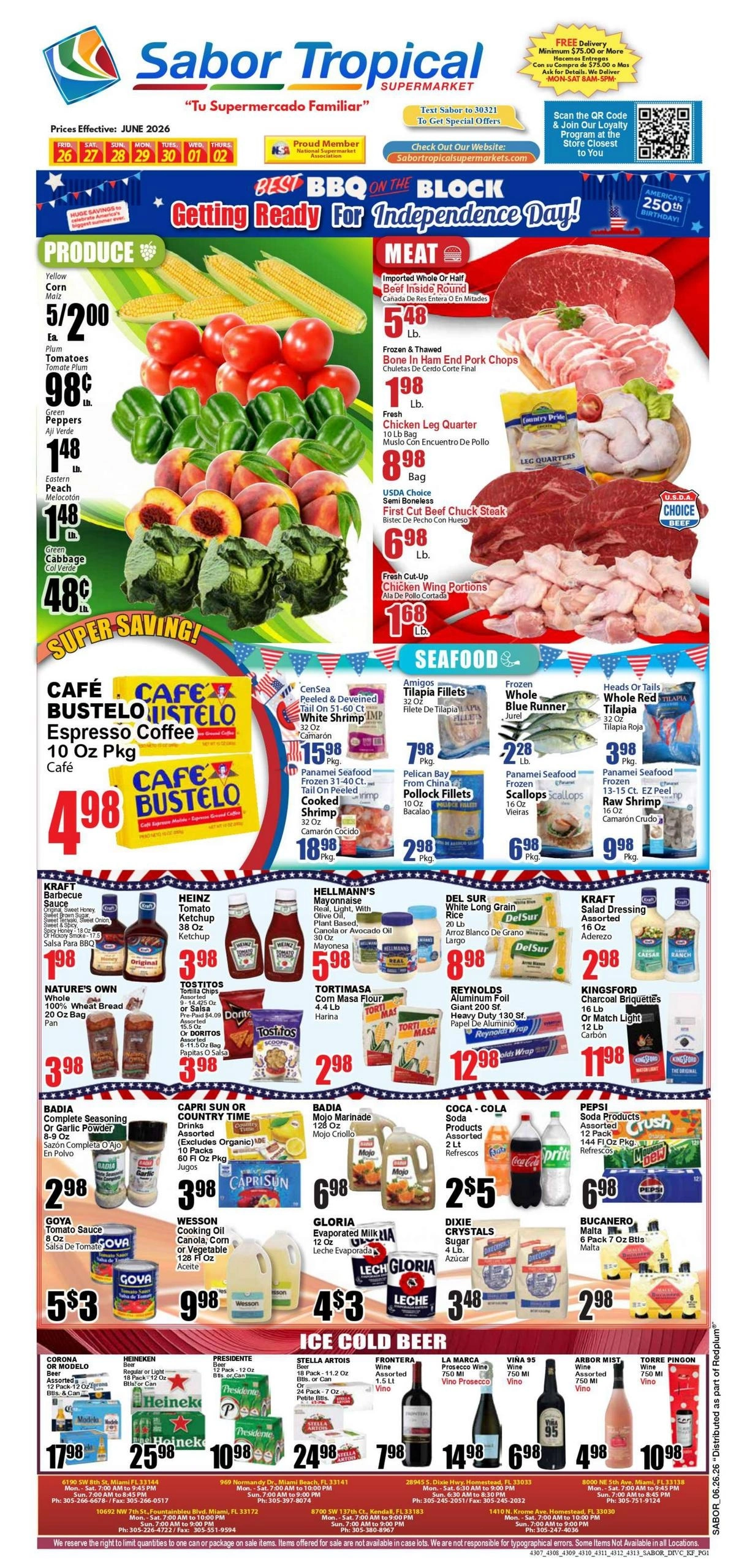 Sabor Tropical	 flyer page 1
