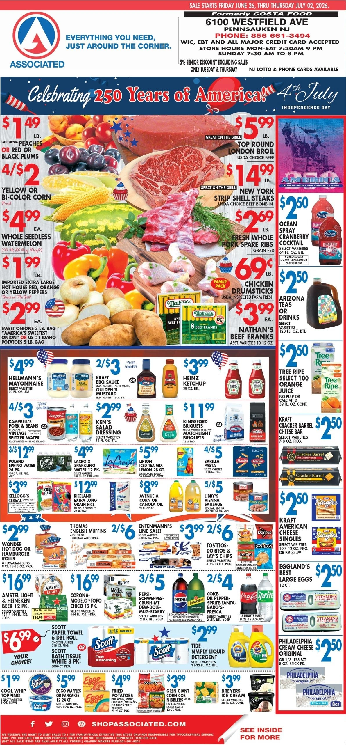 Associated Supermarkets flyer page 1