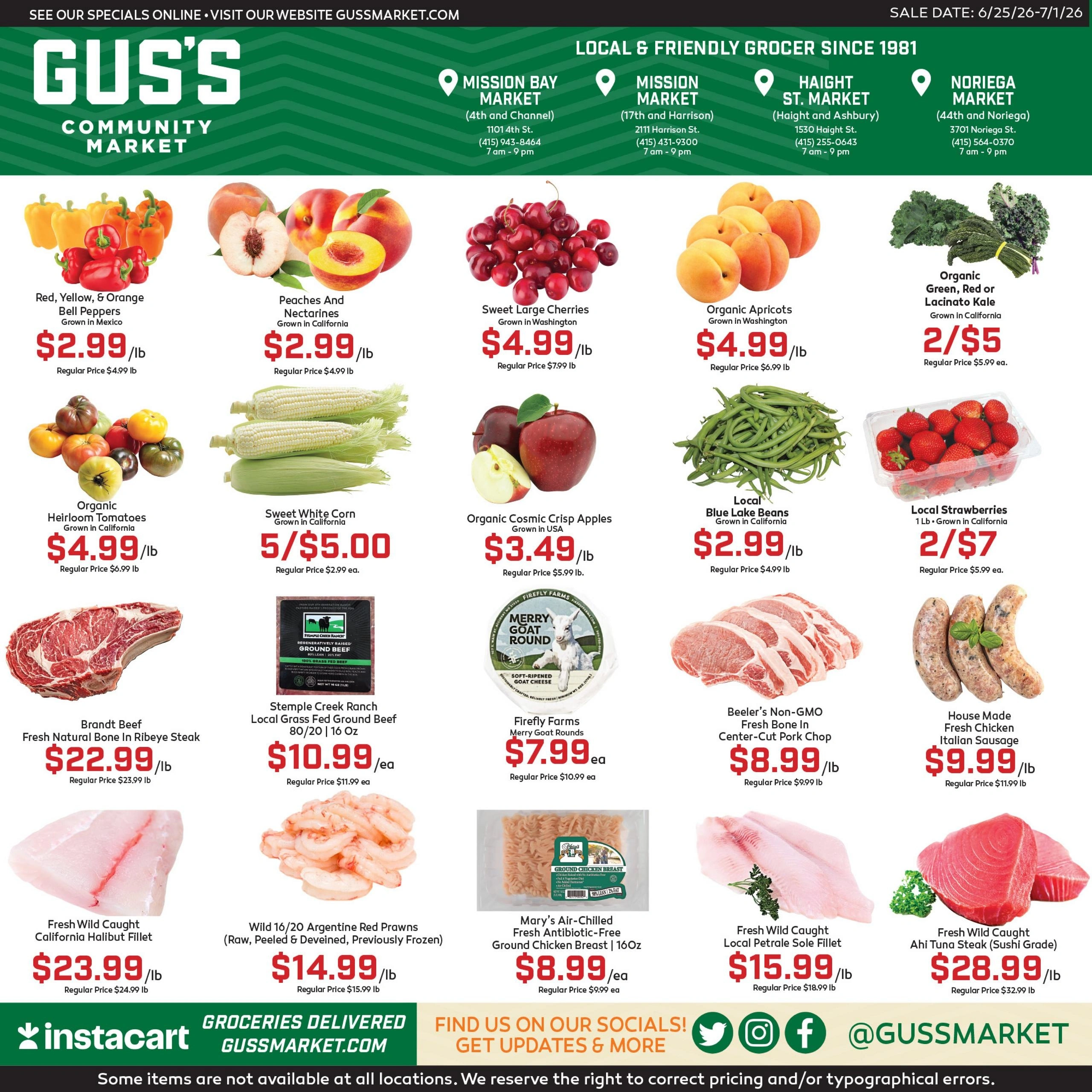 Gus's Market flyer page 1
