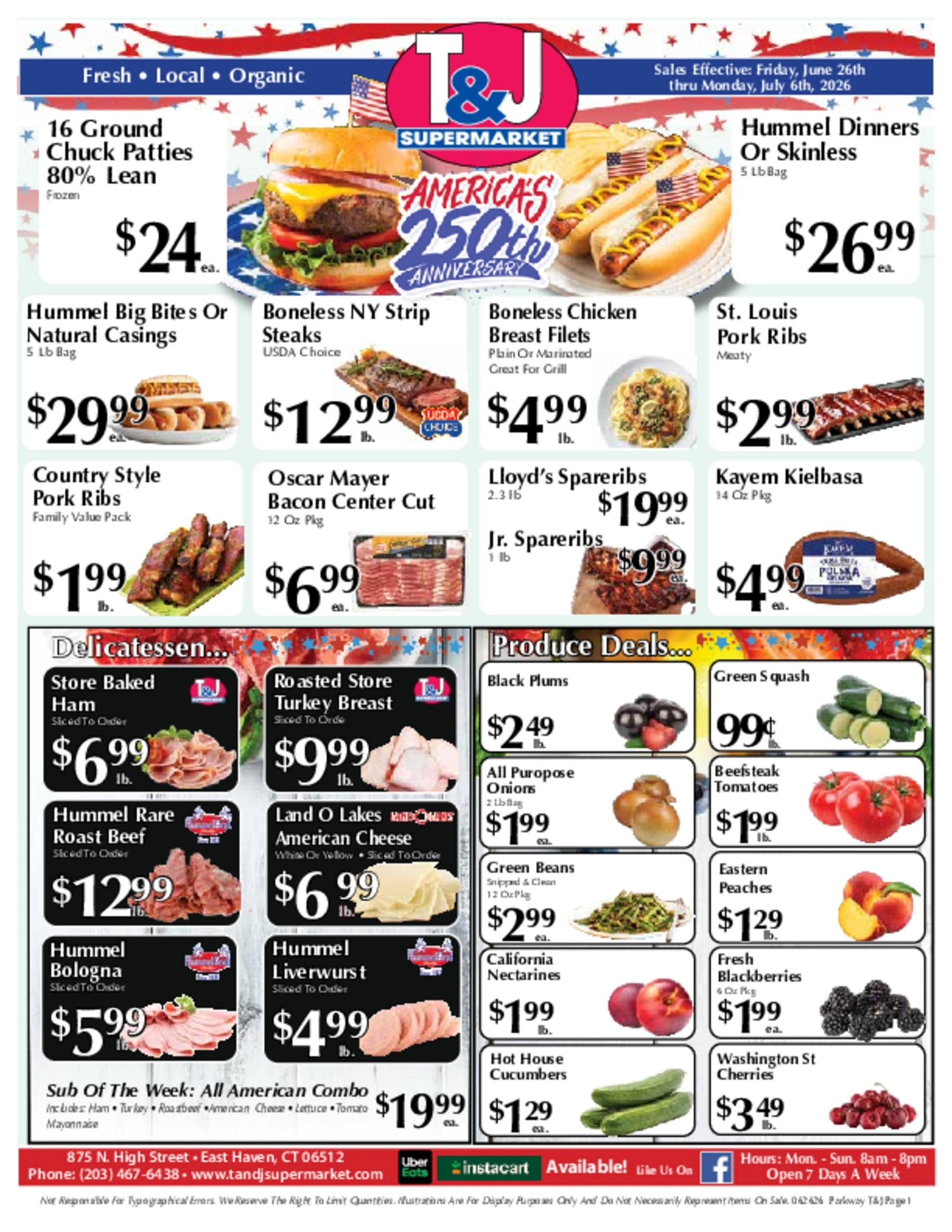 T&J Supermarket flyer page 1